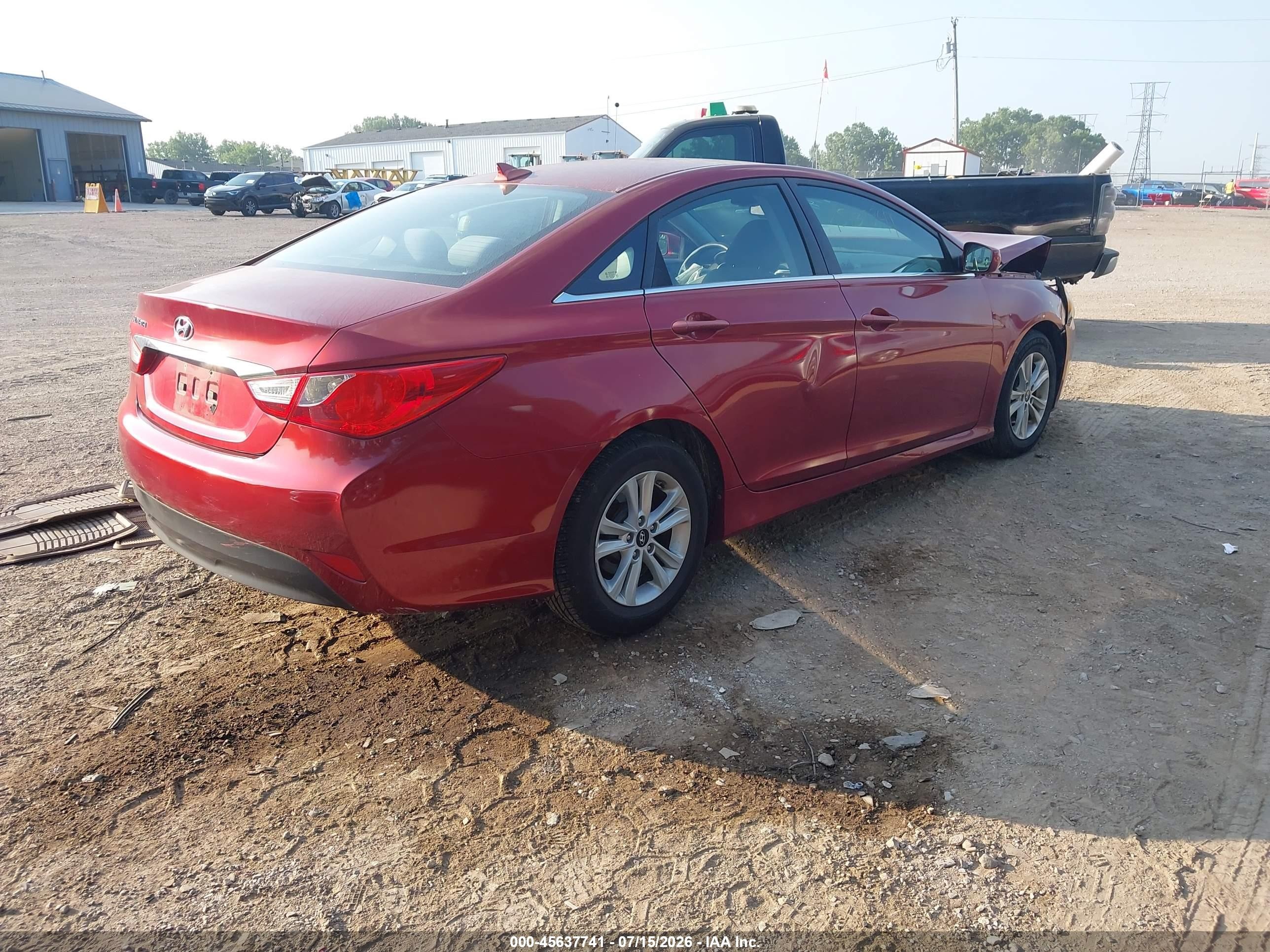2014 Hyundai Sonata Gls Red vin: 5NPEB4AC8EH840473