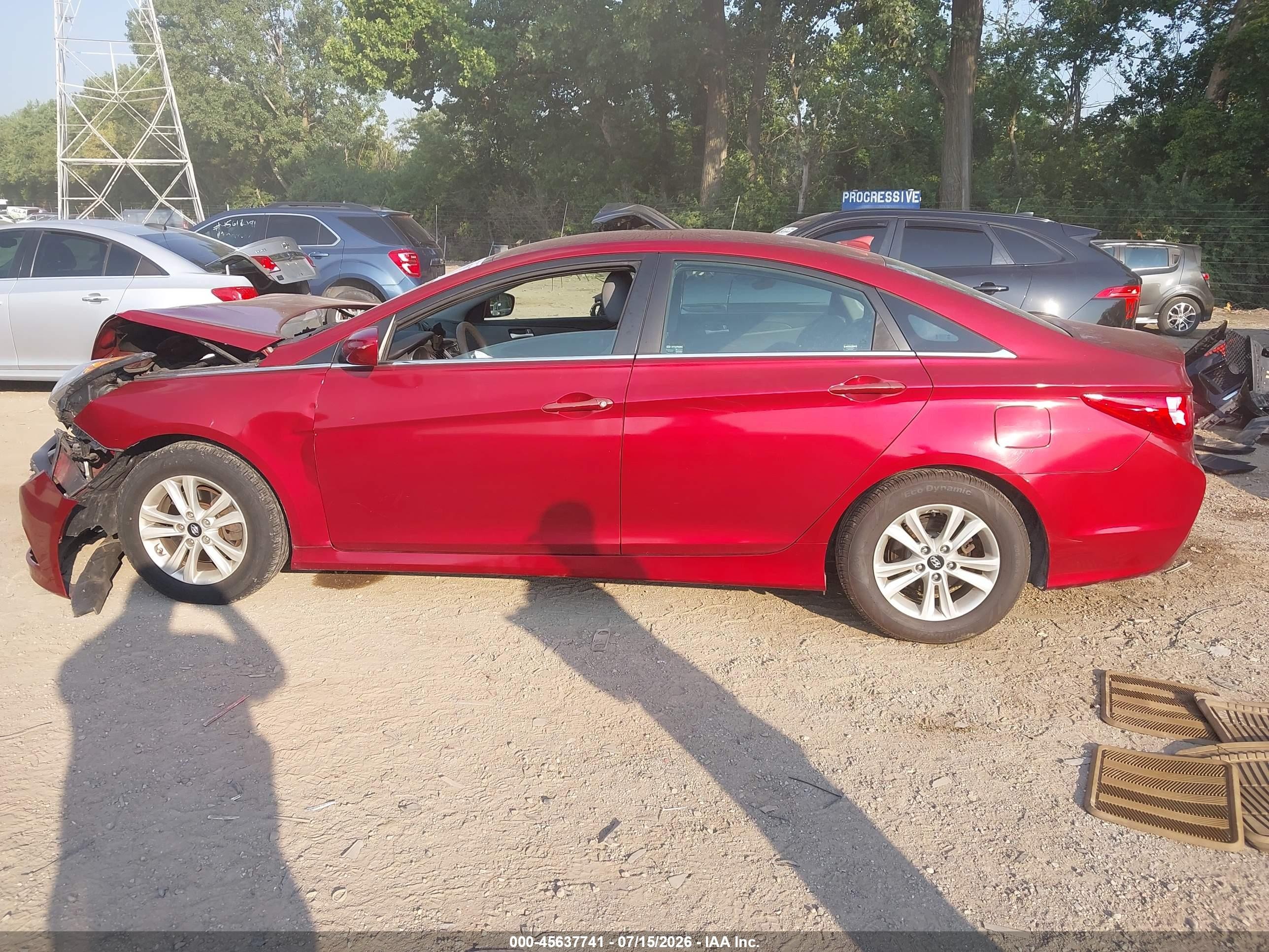 2014 Hyundai Sonata Gls Red vin: 5NPEB4AC8EH840473