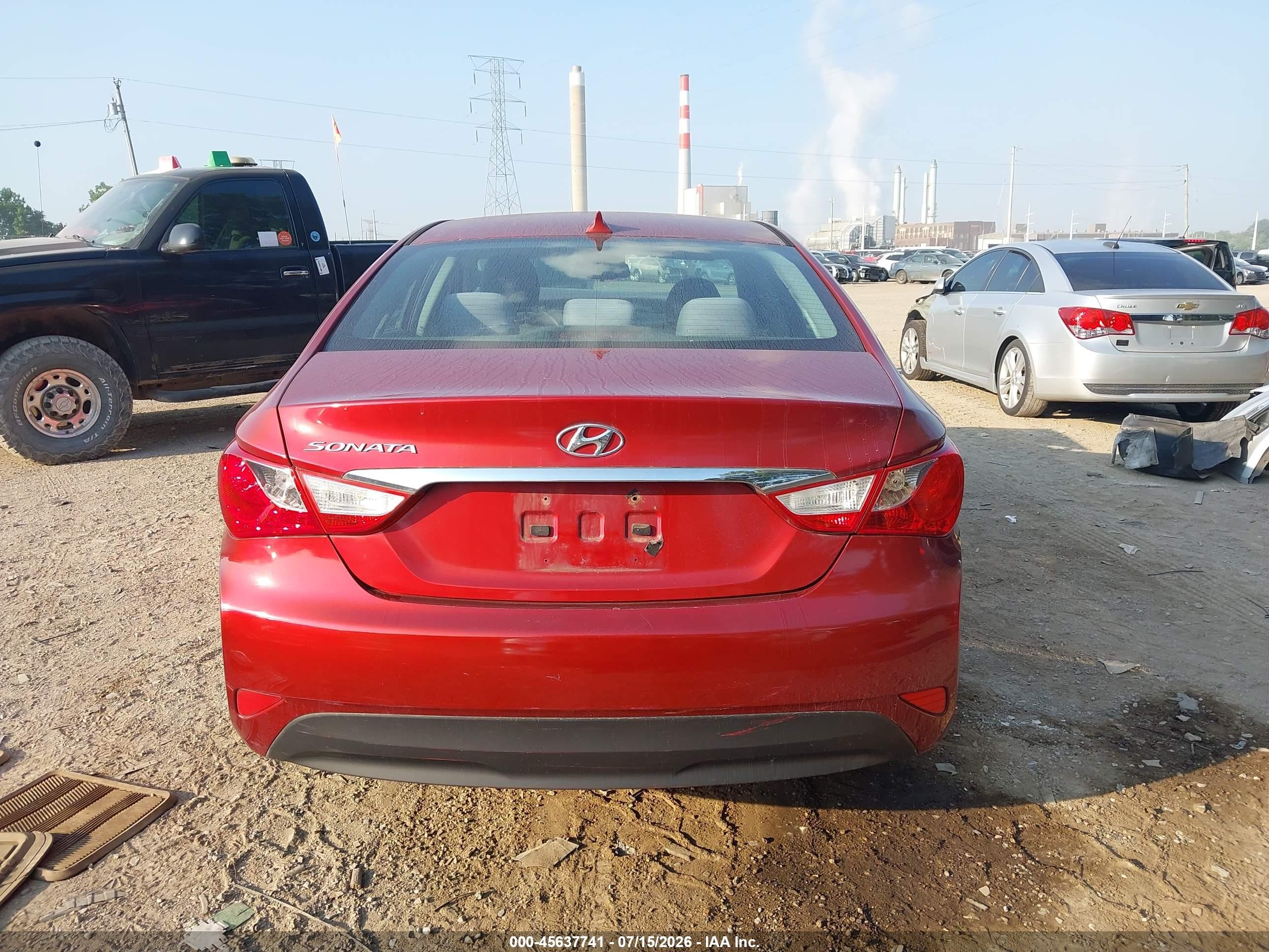 2014 Hyundai Sonata Gls Red vin: 5NPEB4AC8EH840473