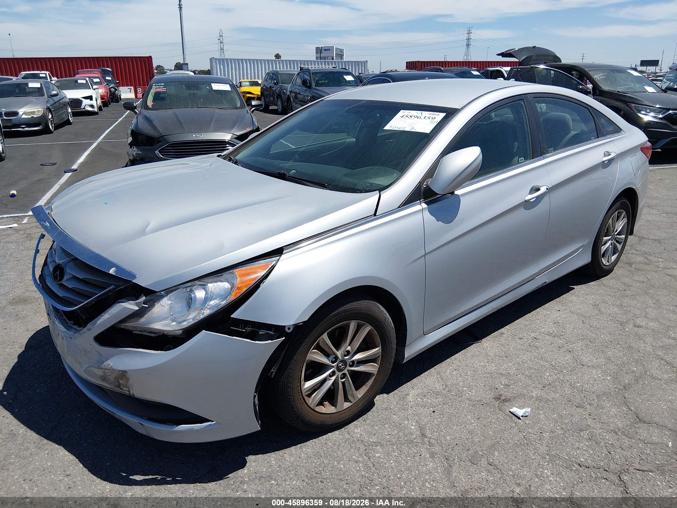 2014 Hyundai Sonata Gls Silver vin: 5NPEB4AC8EH848248
