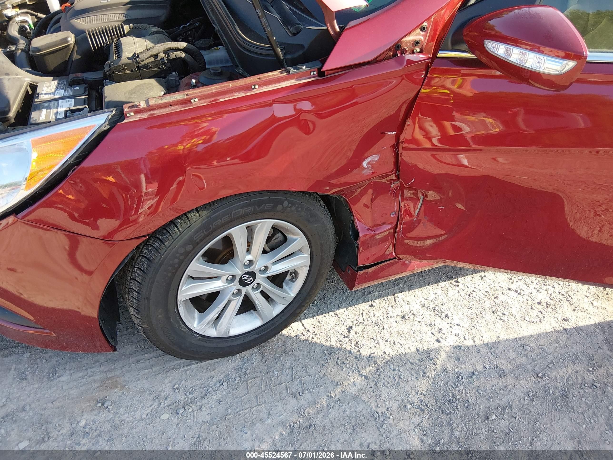 2014 Hyundai Sonata Gls Red vin: 5NPEB4AC8EH852381