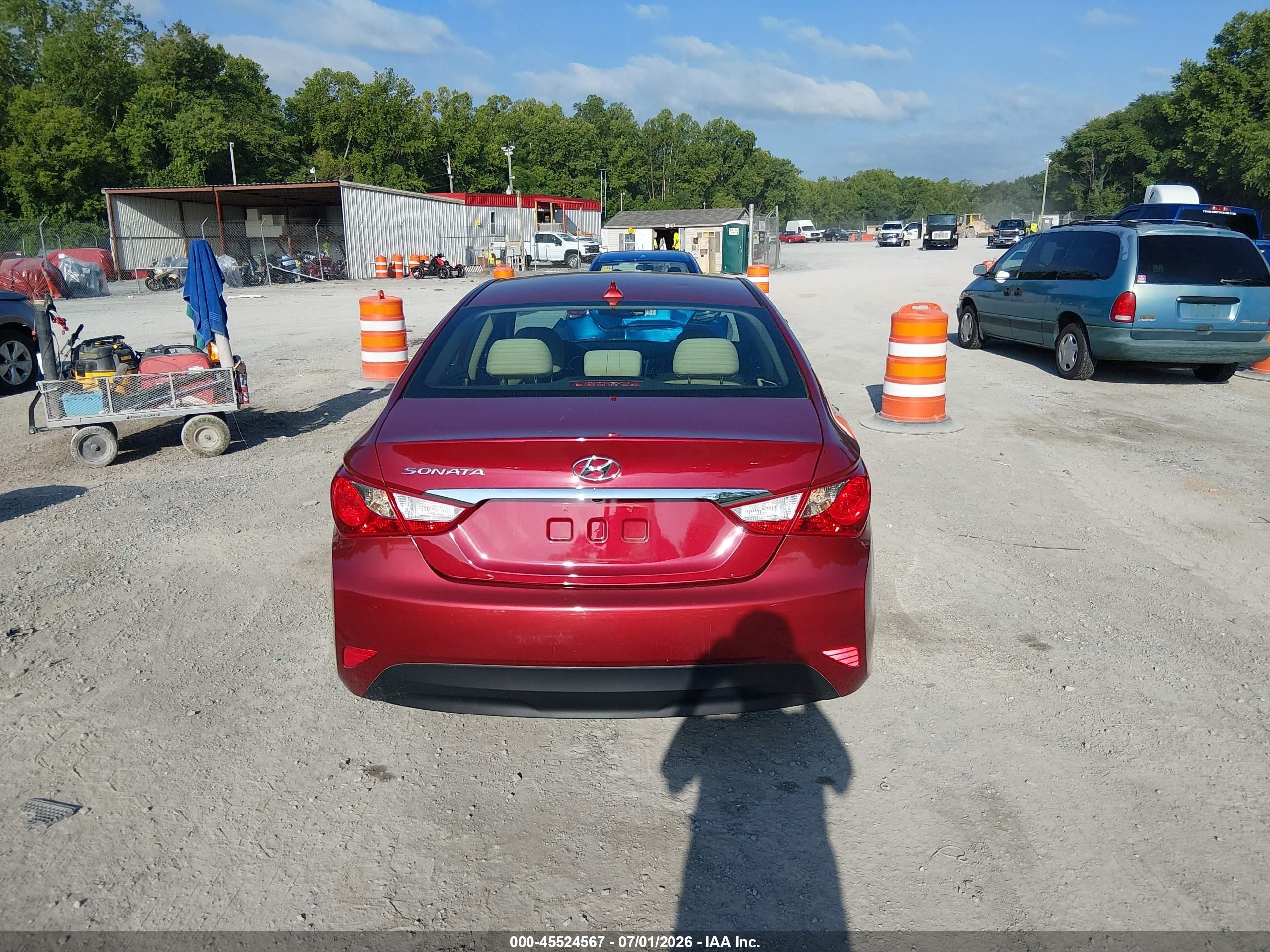 2014 Hyundai Sonata Gls Red vin: 5NPEB4AC8EH852381
