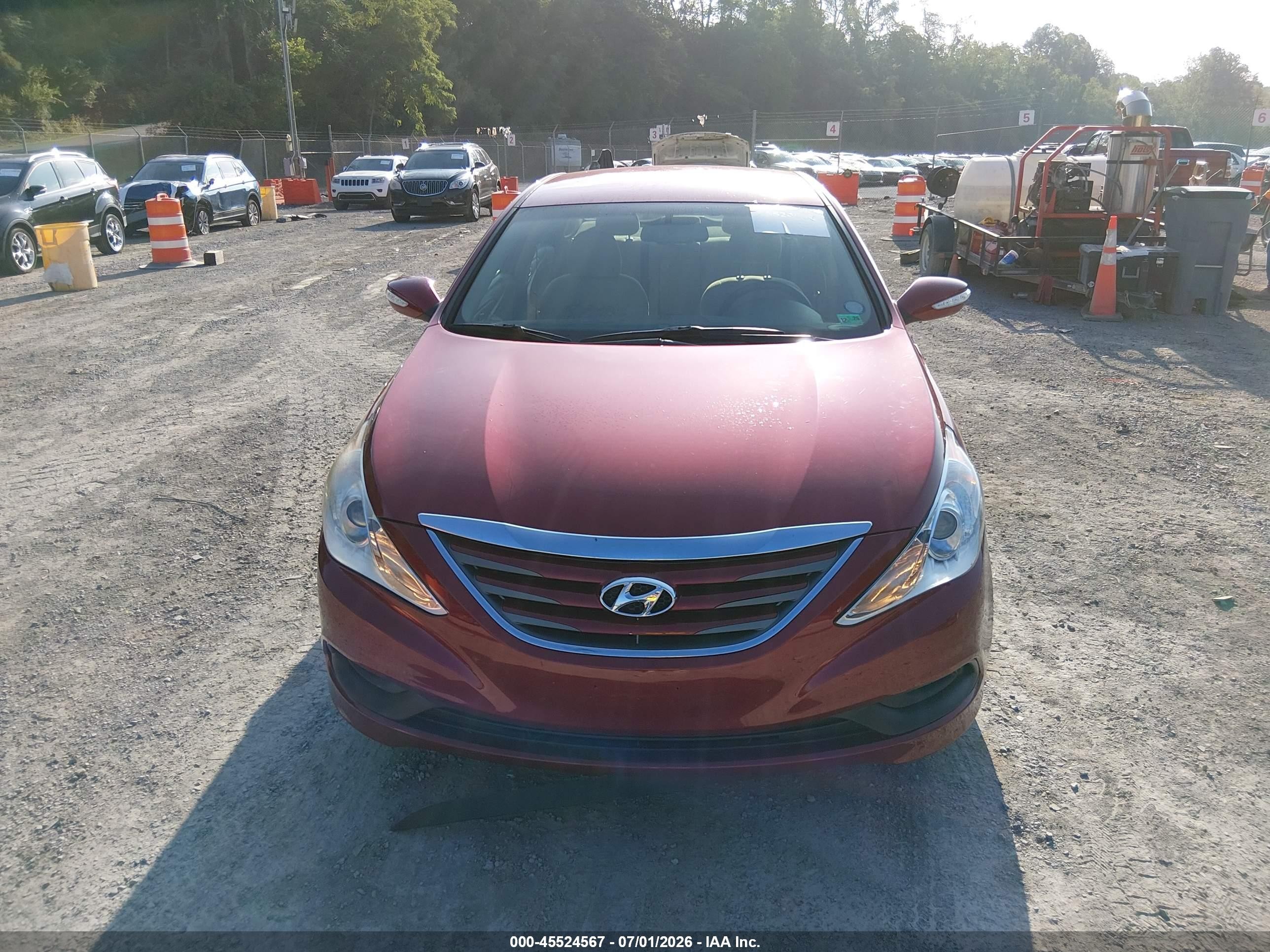 2014 Hyundai Sonata Gls Red vin: 5NPEB4AC8EH852381