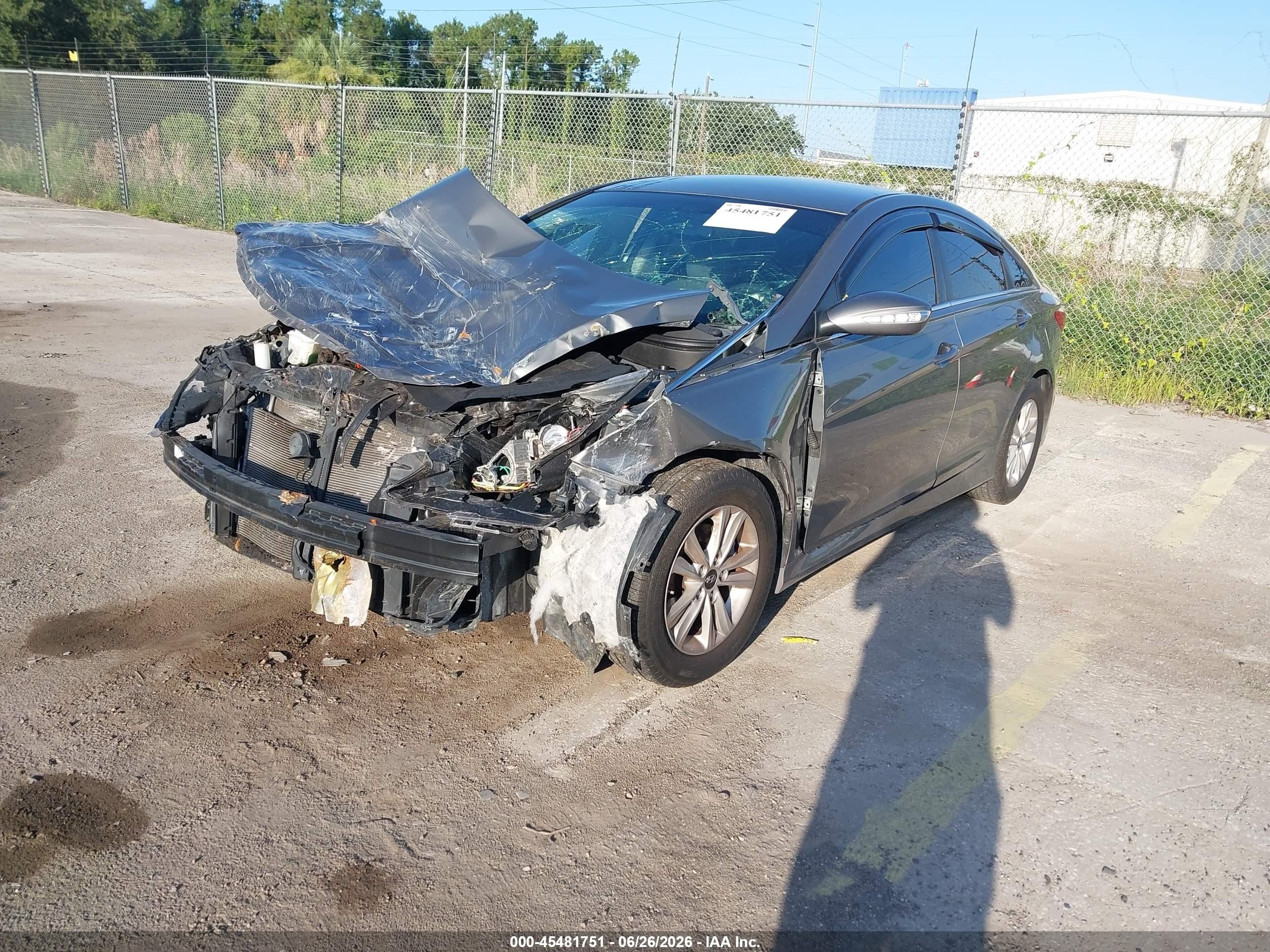 2014 Hyundai Sonata Gls Серый vin: 5NPEB4AC8EH861114
