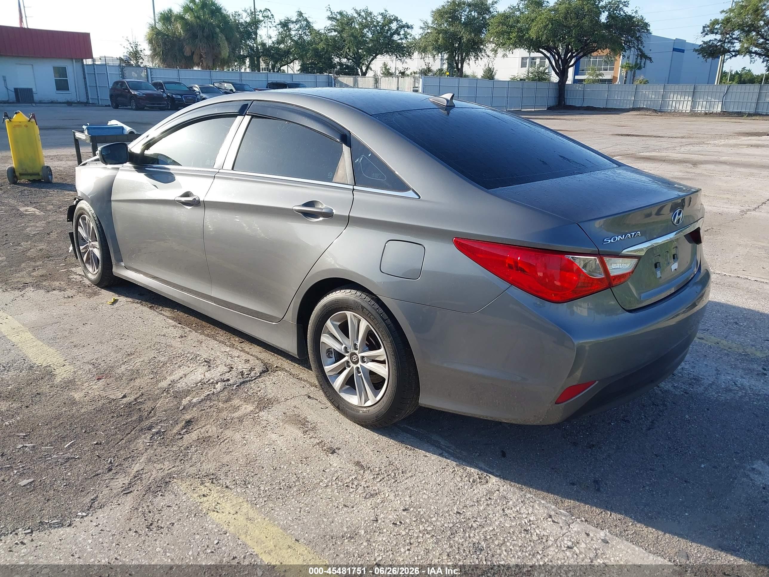 2014 Hyundai Sonata Gls Серый vin: 5NPEB4AC8EH861114