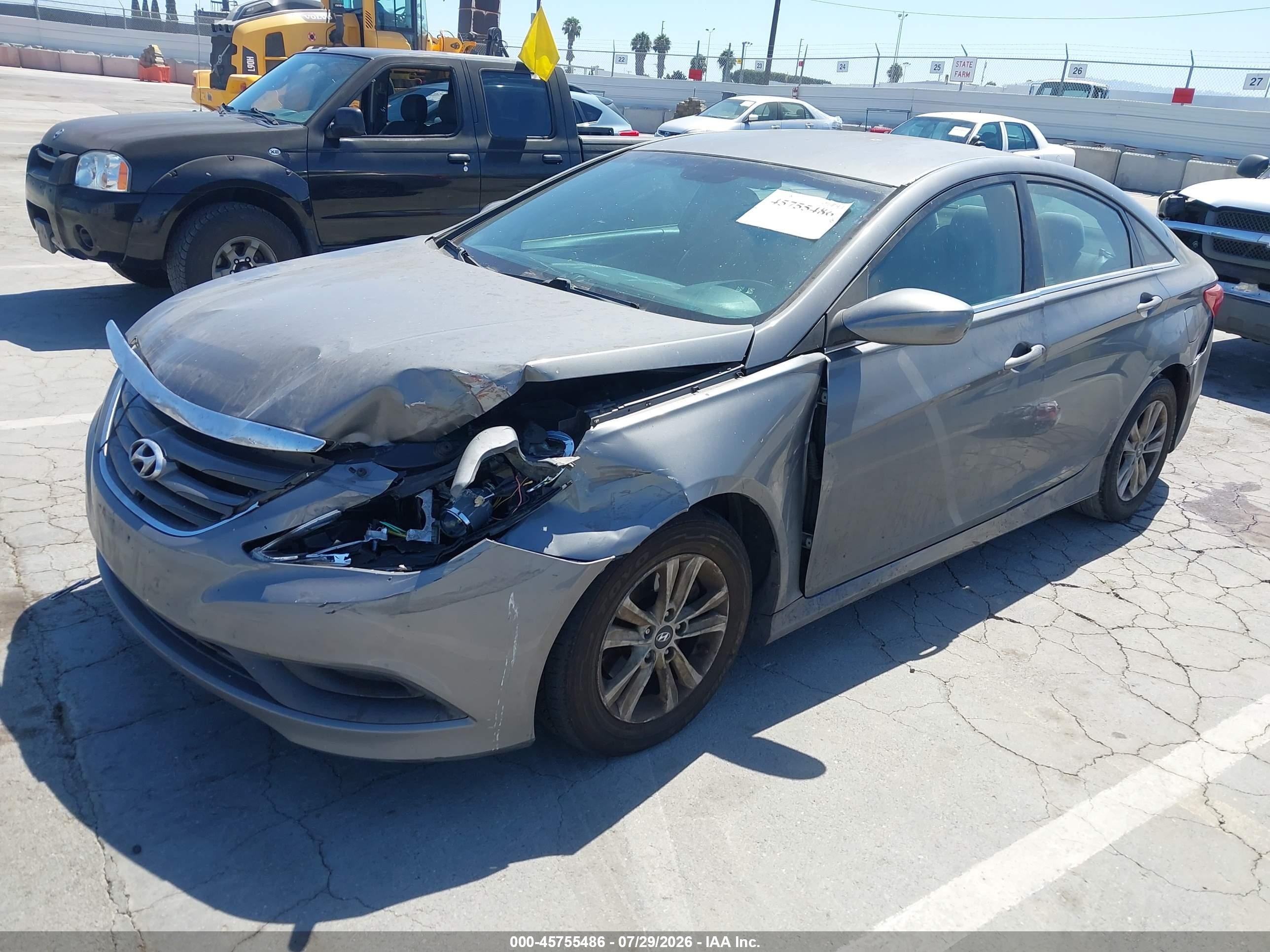 2014 Hyundai Sonata Gls Gray vin: 5NPEB4AC8EH868807