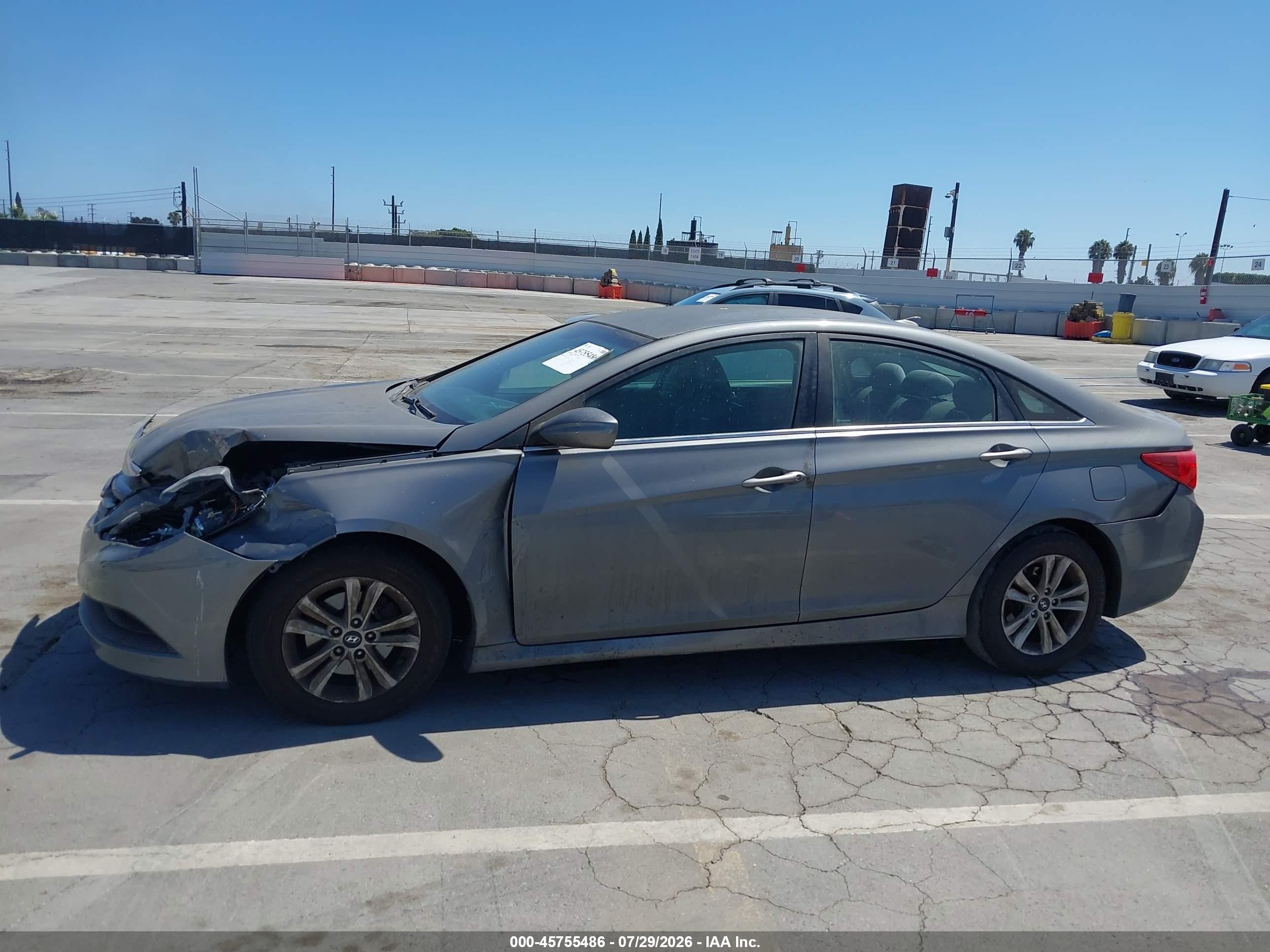 2014 Hyundai Sonata Gls Gray vin: 5NPEB4AC8EH868807