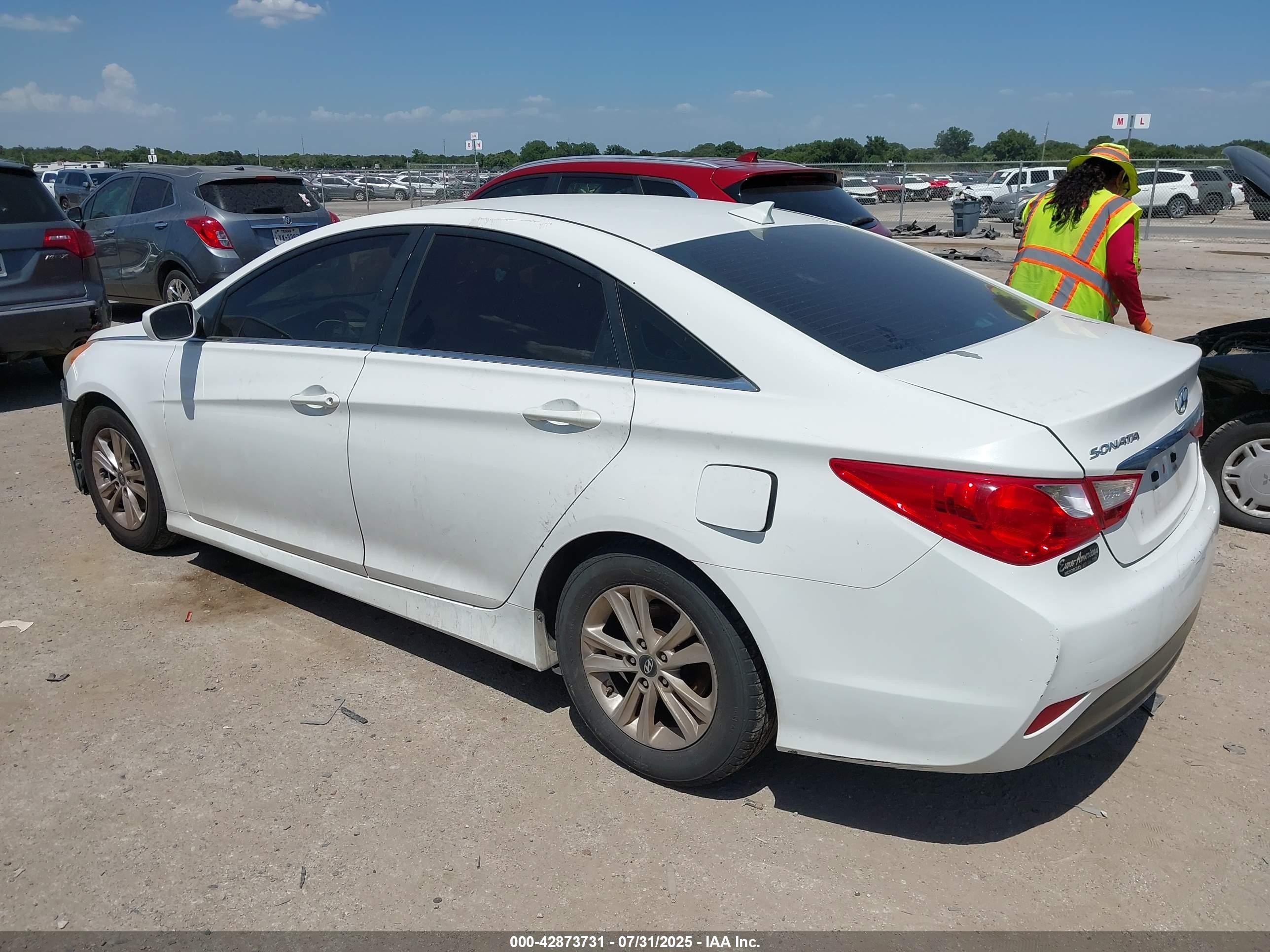 2014 Hyundai Sonata Gls Белый vin: 5NPEB4AC8EH871691