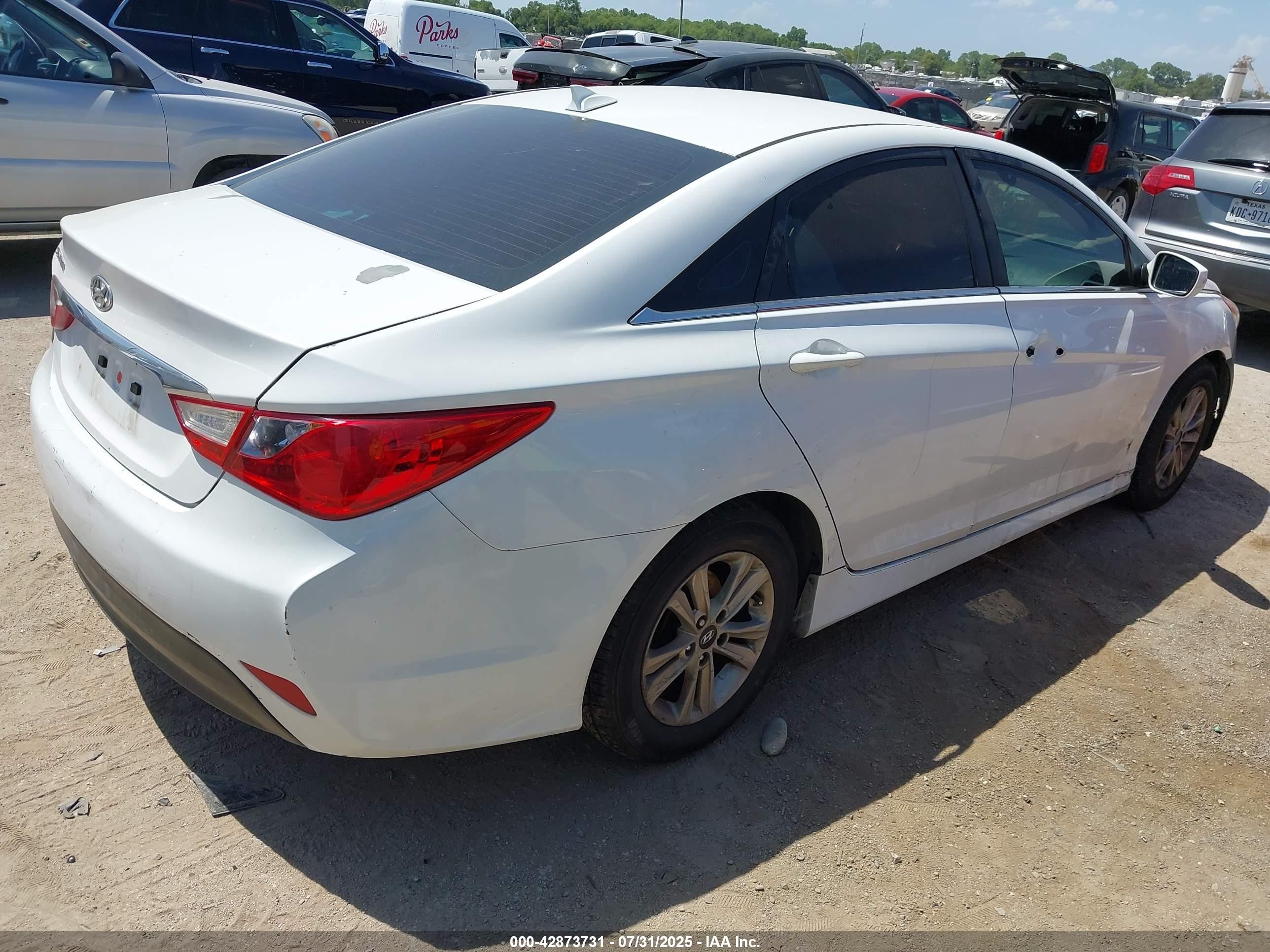 2014 Hyundai Sonata Gls Белый vin: 5NPEB4AC8EH871691