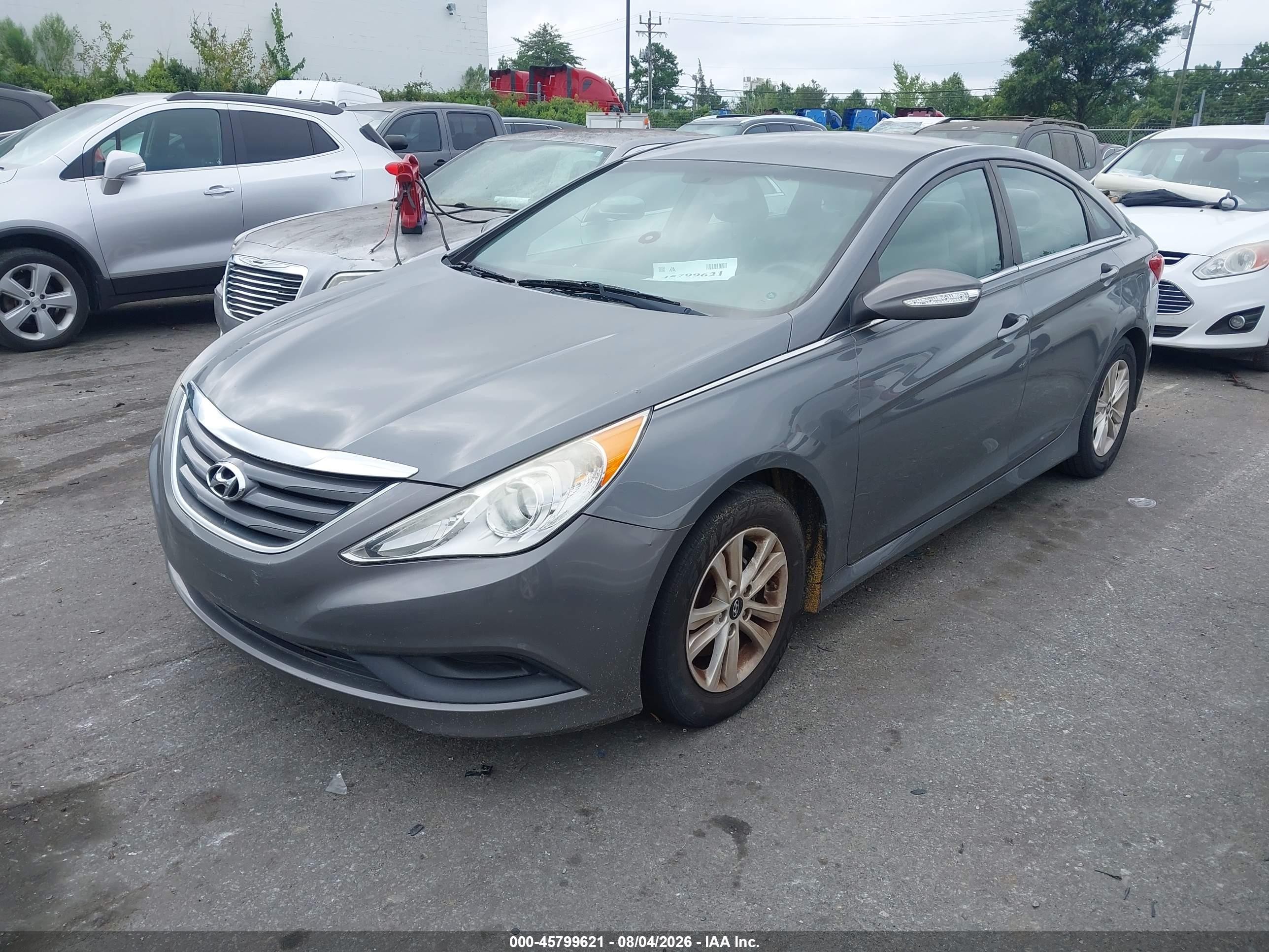 2014 Hyundai Sonata Gls Gray vin: 5NPEB4AC8EH874770