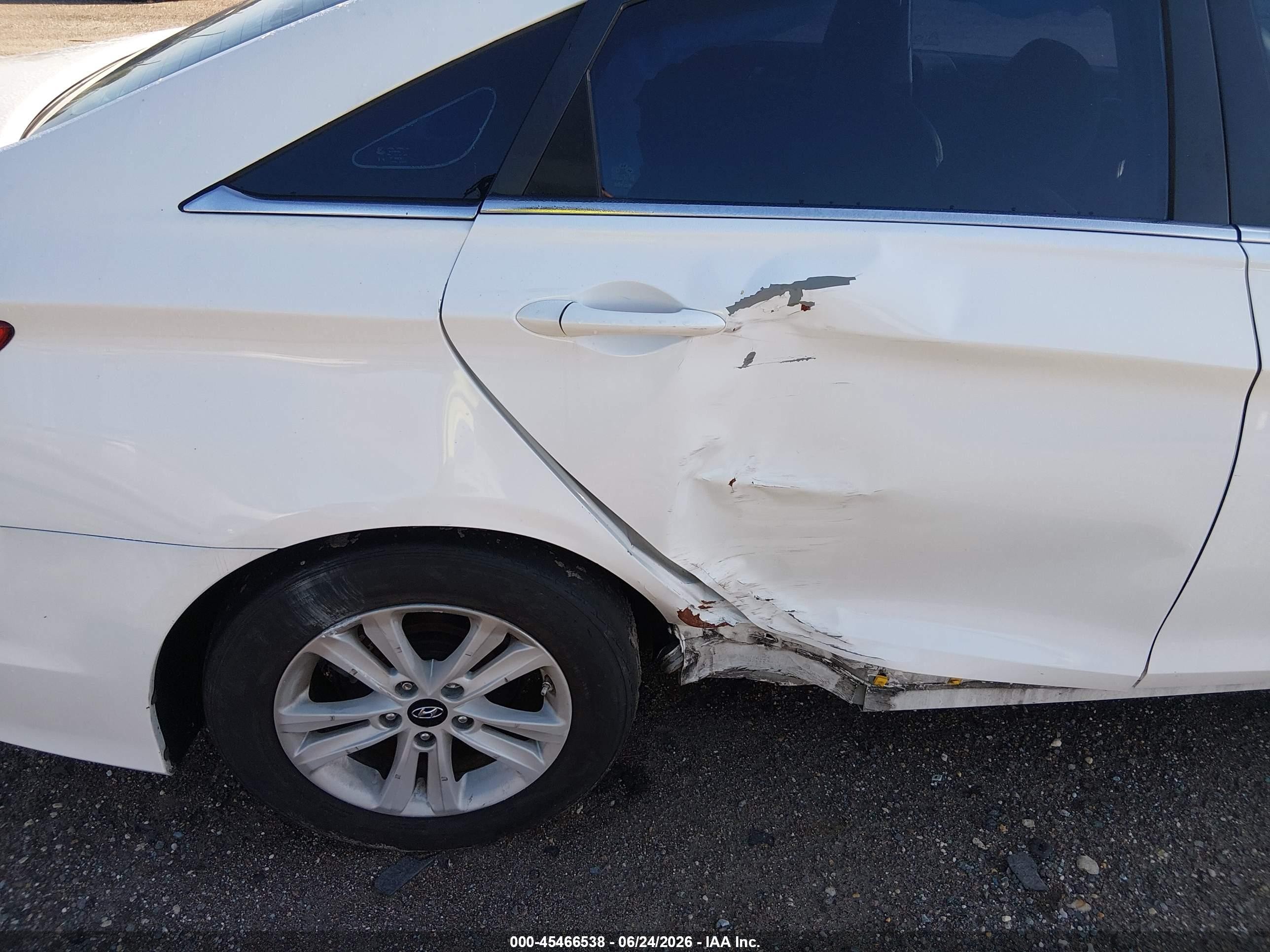 2014 Hyundai Sonata Gls White vin: 5NPEB4AC8EH880813