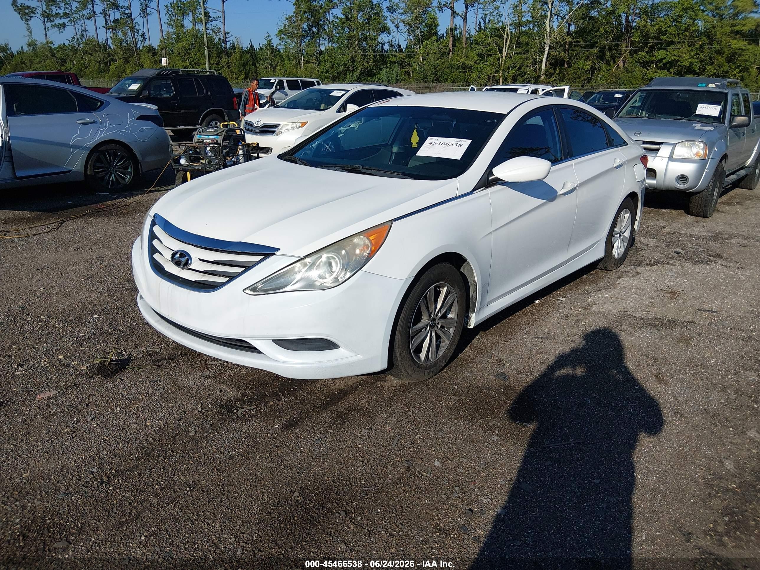 2014 Hyundai Sonata Gls White vin: 5NPEB4AC8EH880813
