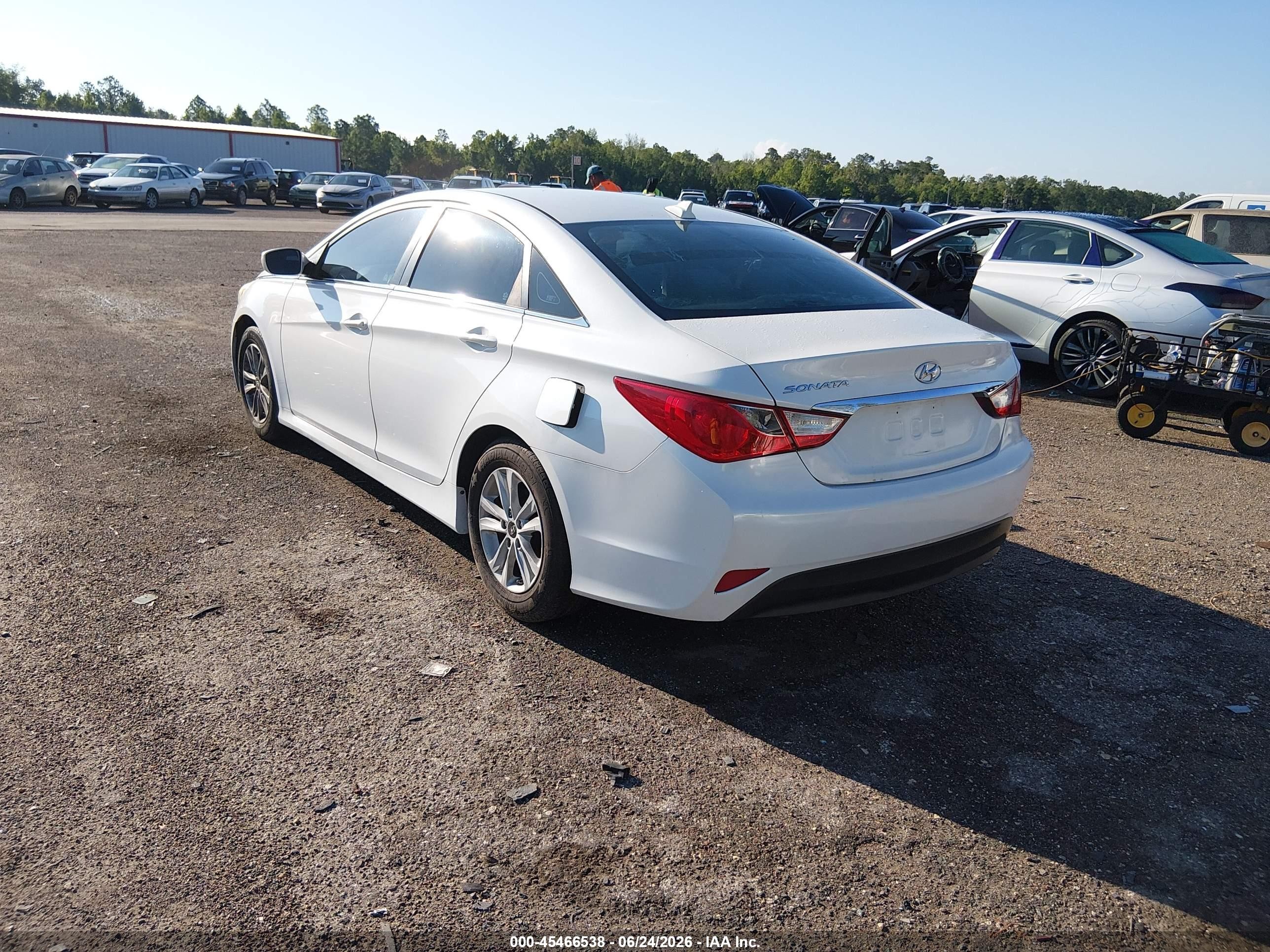 2014 Hyundai Sonata Gls White vin: 5NPEB4AC8EH880813