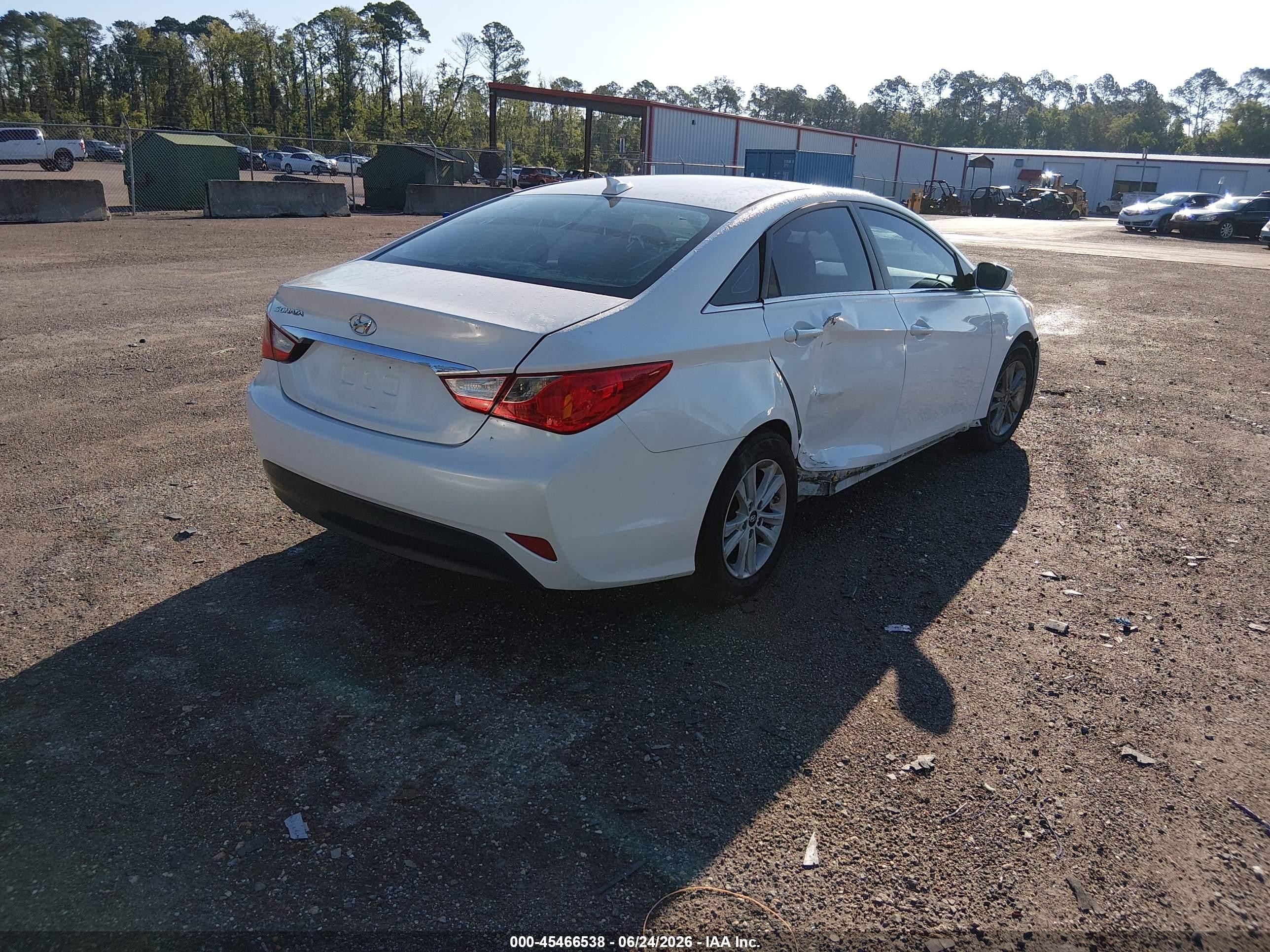 2014 Hyundai Sonata Gls White vin: 5NPEB4AC8EH880813
