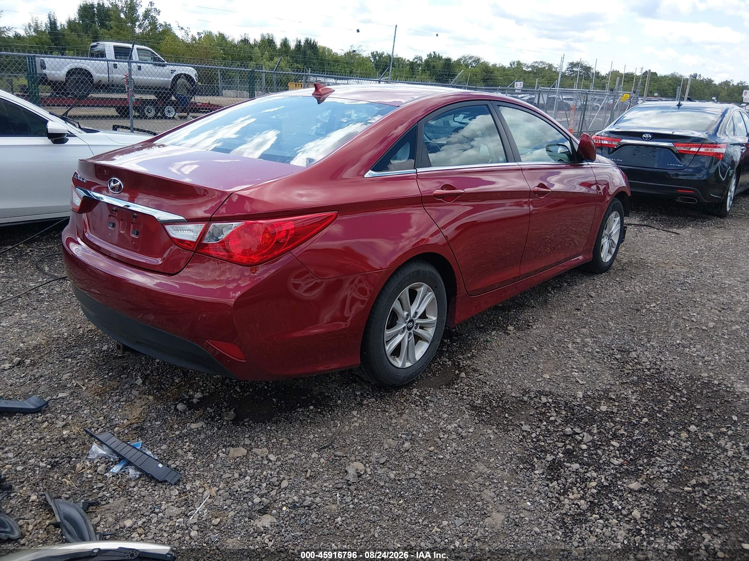 2014 Hyundai Sonata Gls Maroon vin: 5NPEB4AC8EH891679