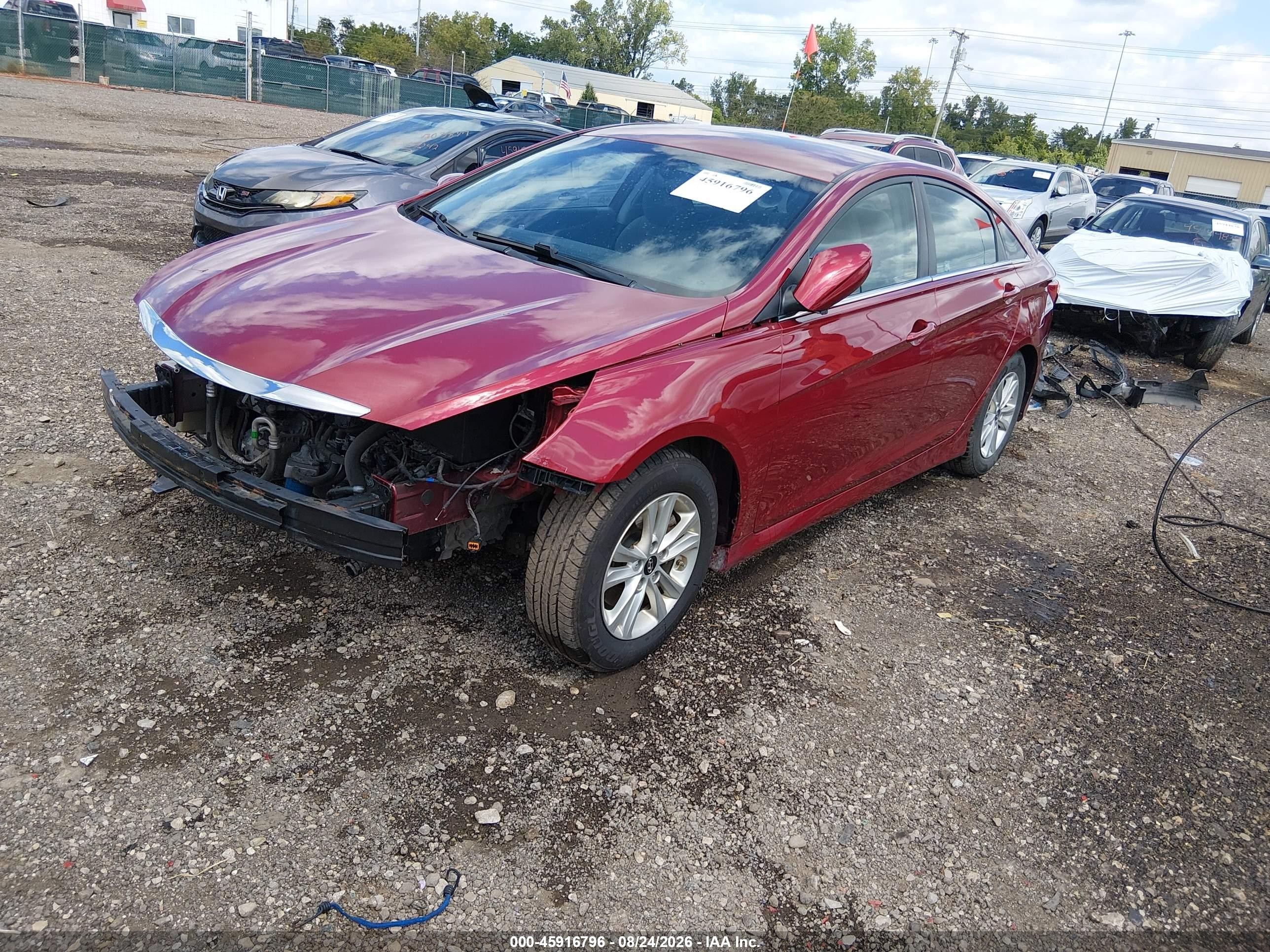 2014 Hyundai Sonata Gls Maroon vin: 5NPEB4AC8EH891679