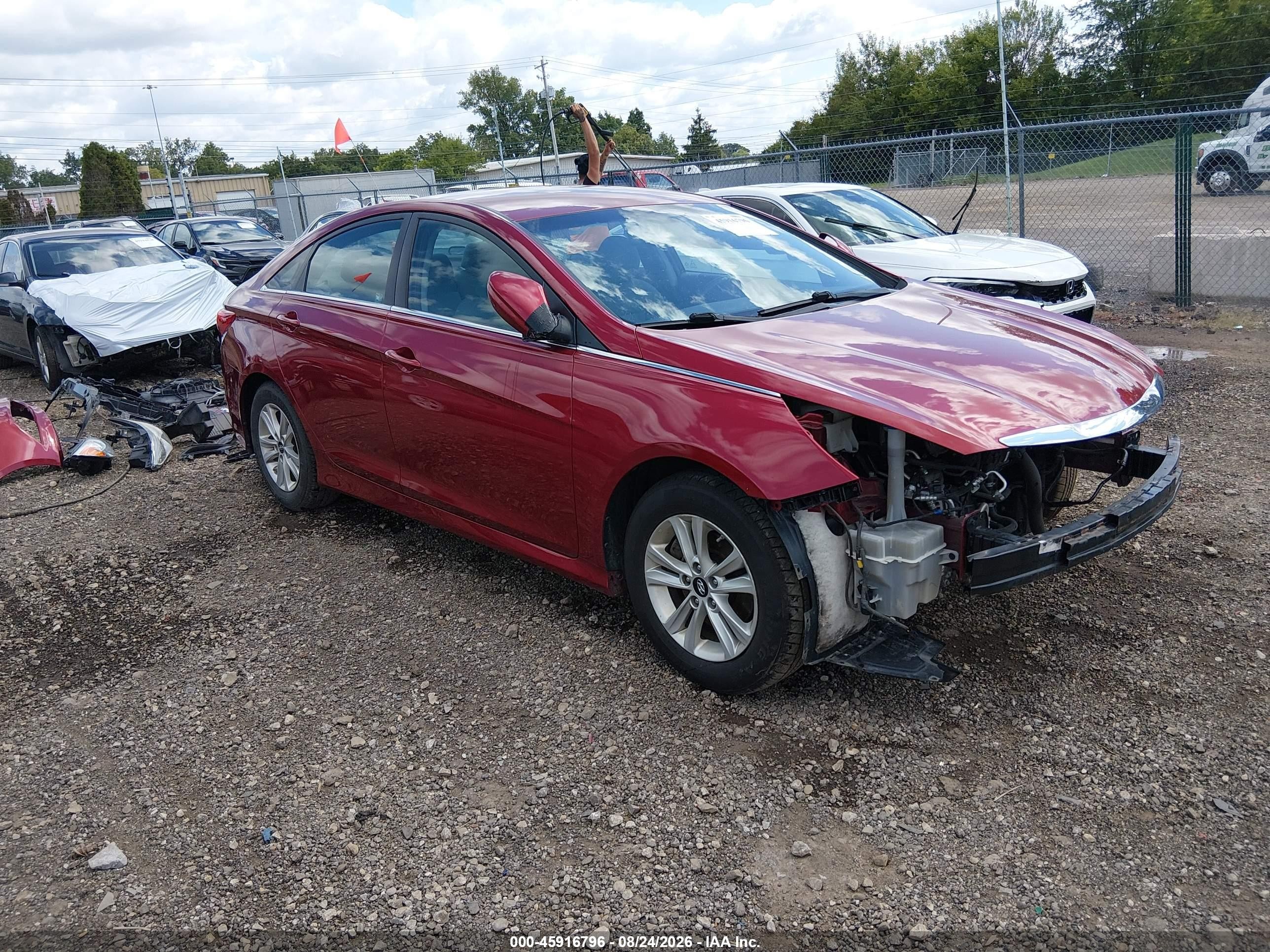 2014 Hyundai Sonata Gls Maroon vin: 5NPEB4AC8EH891679