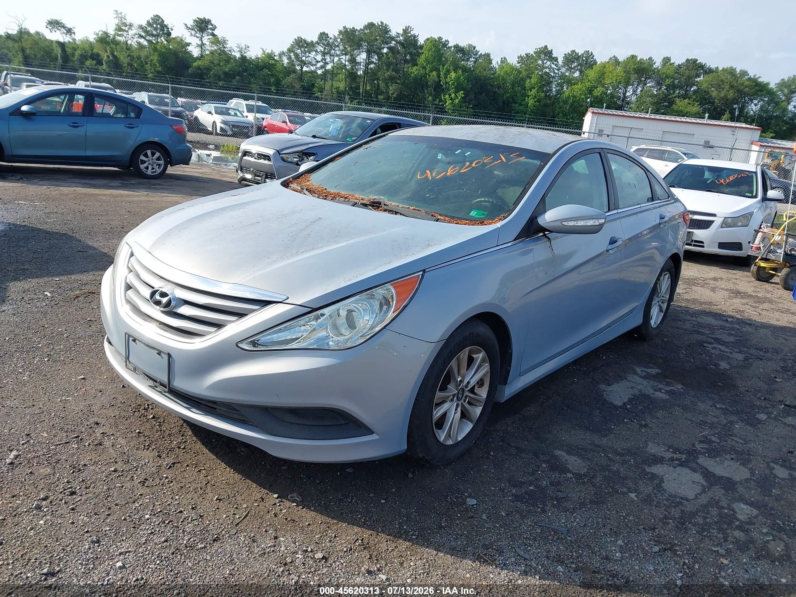 2014 Hyundai Sonata Gls Blue vin: 5NPEB4AC8EH902549