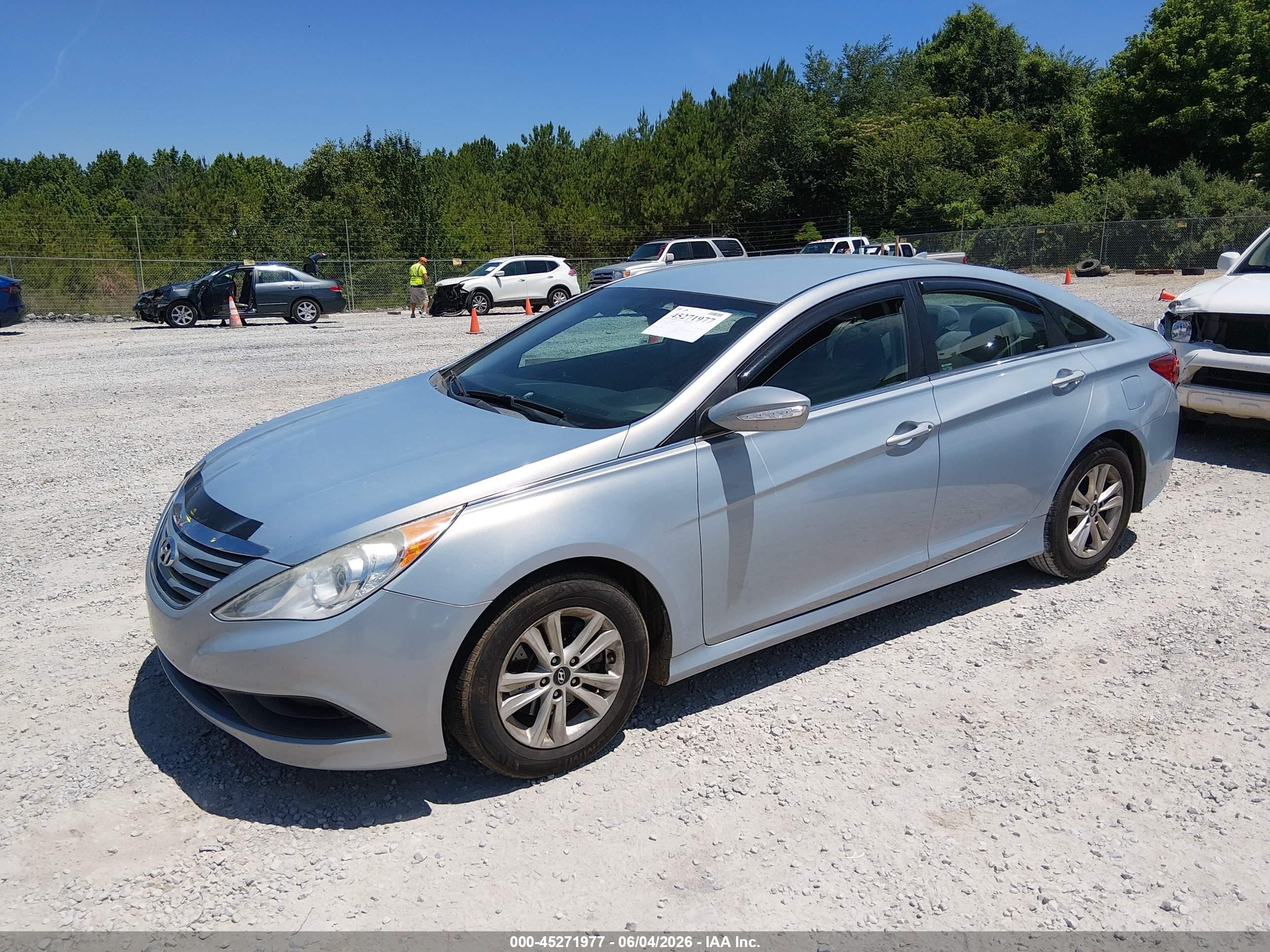 2014 Hyundai Sonata Gls Blue vin: 5NPEB4AC8EH905869
