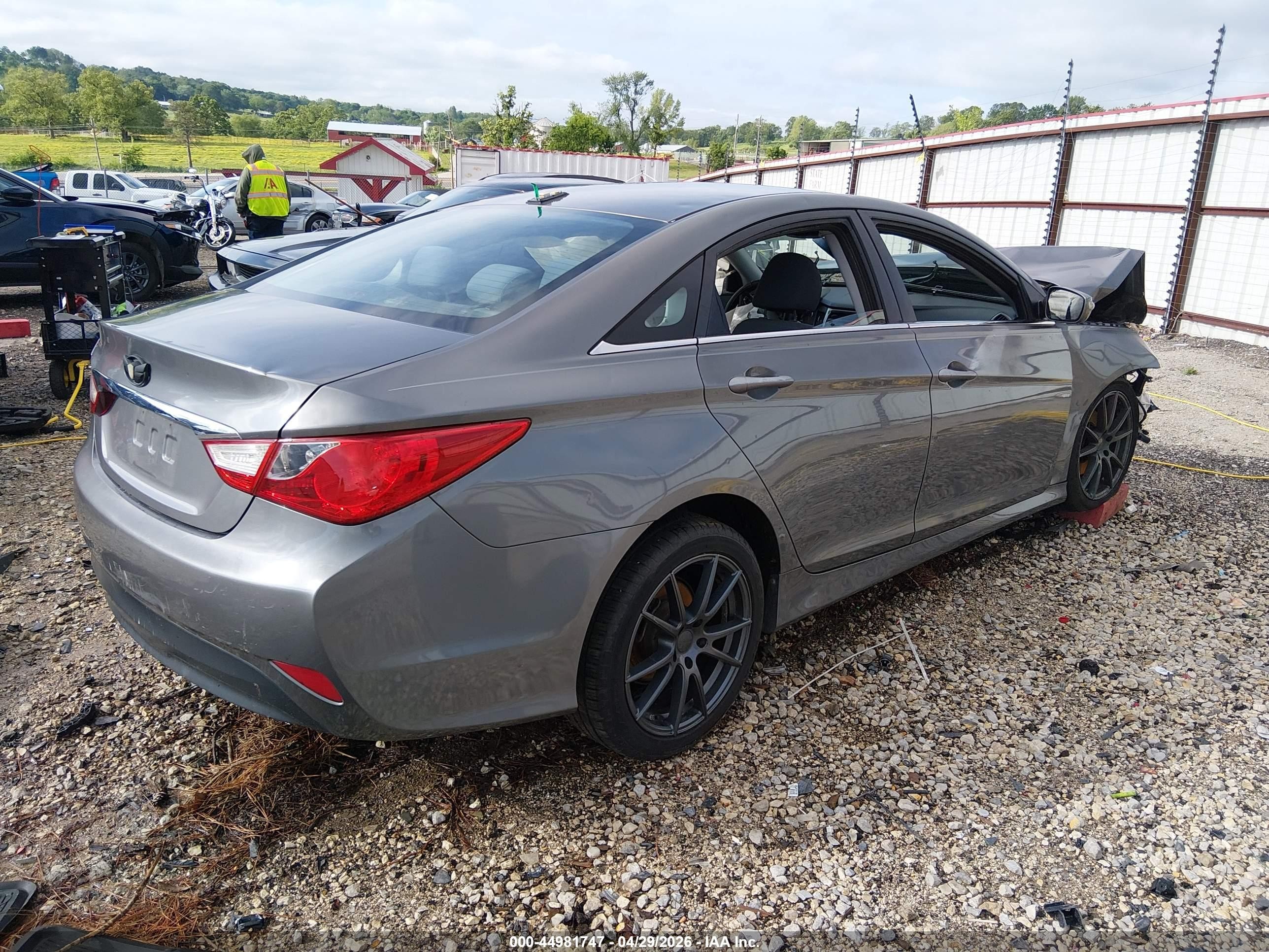 2014 Hyundai Sonata Gls Gray vin: 5NPEB4AC8EH906360