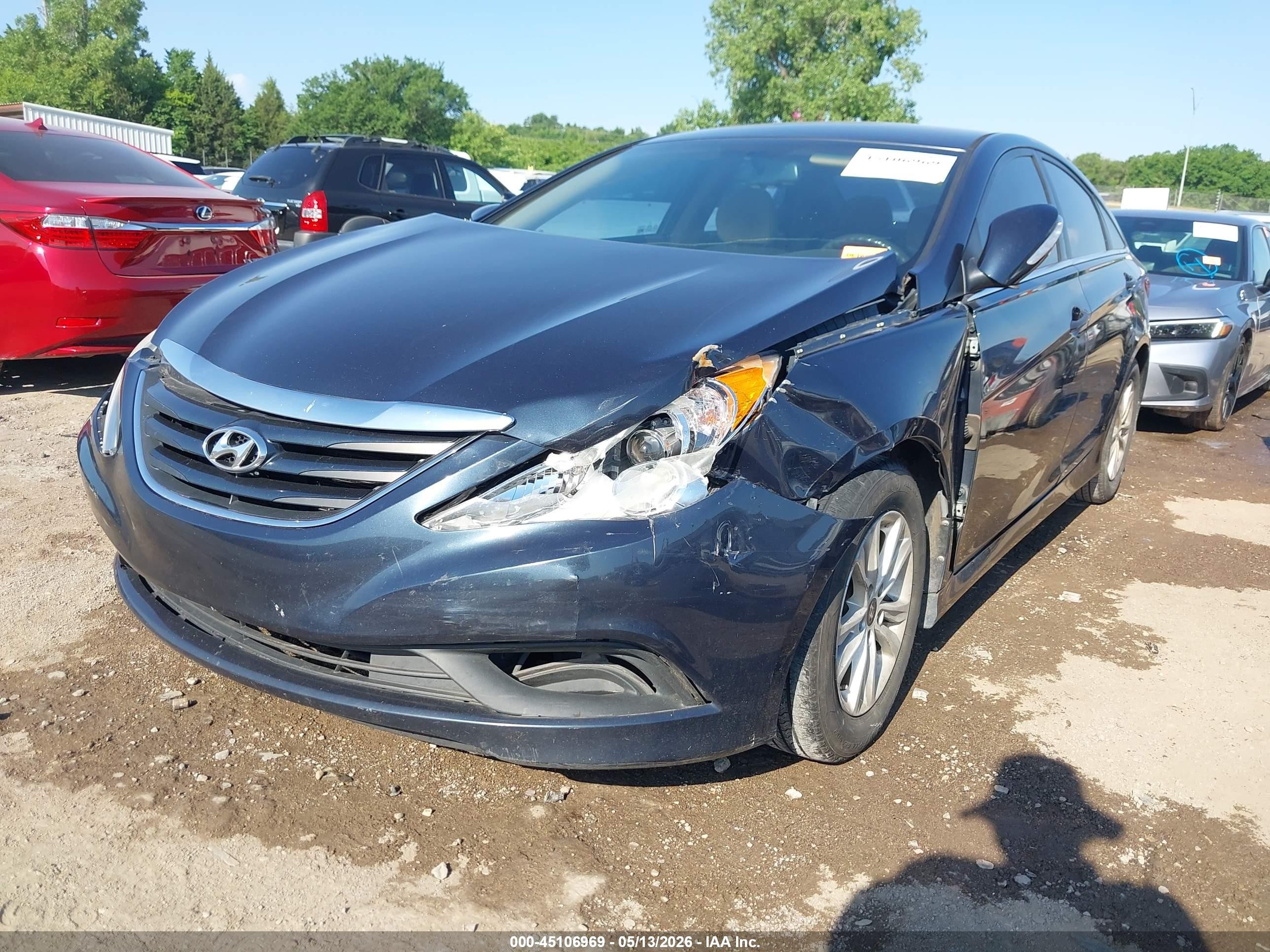 2014 Hyundai Sonata Gls Dark Blue vin: 5NPEB4AC8EH915429