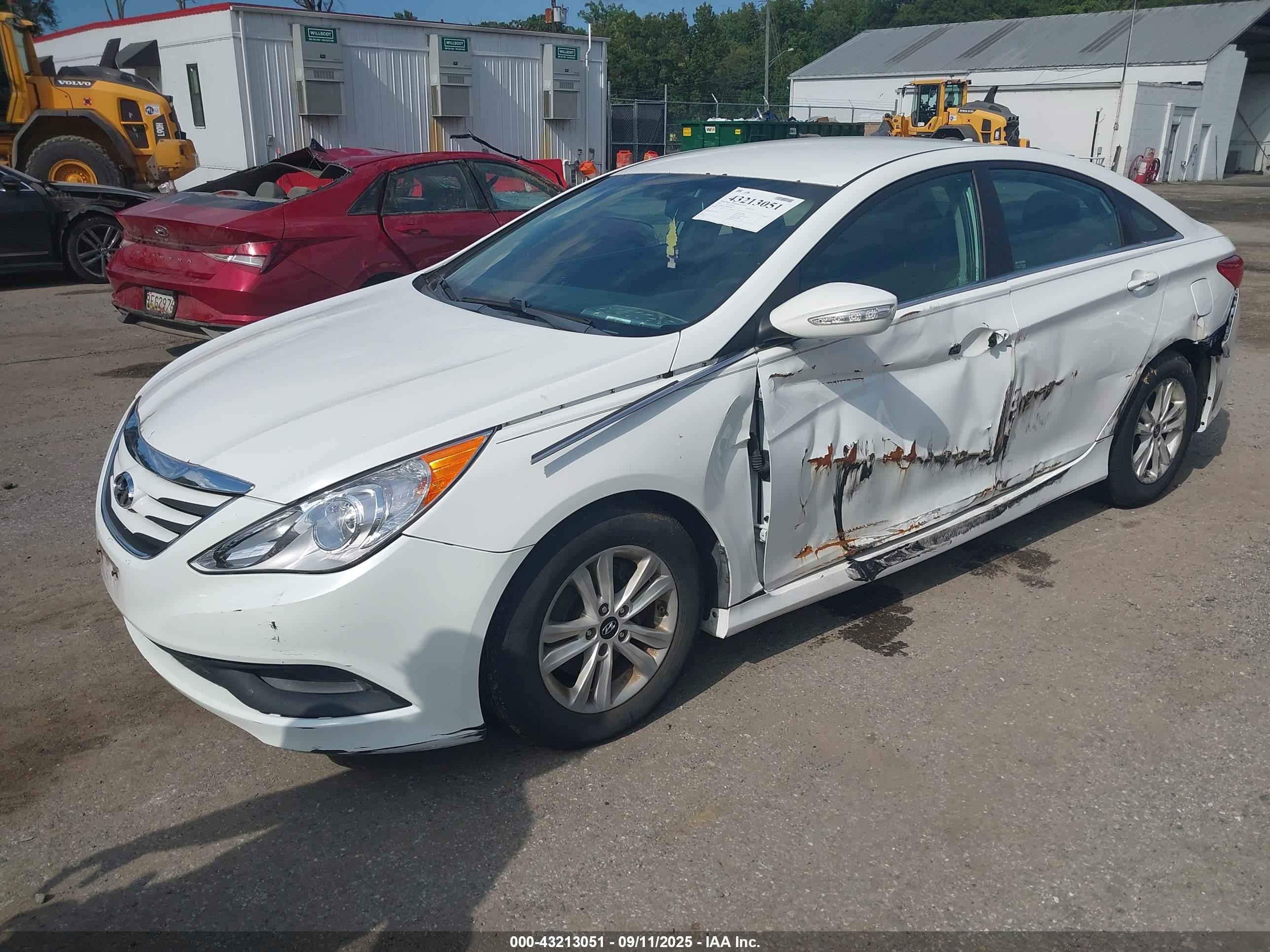 2014 Hyundai Sonata Gls White vin: 5NPEB4AC8EH917861