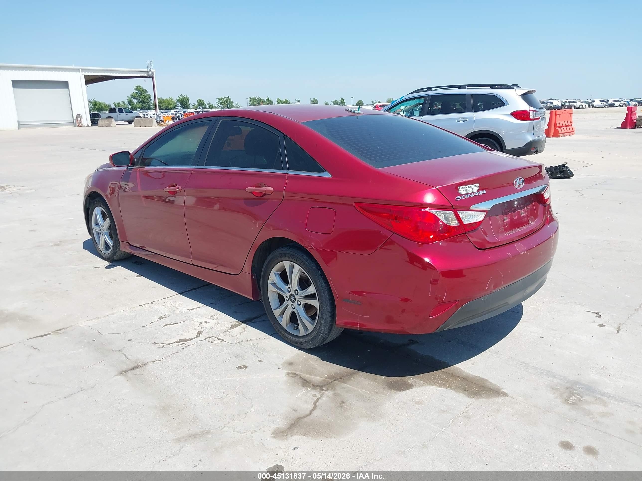 2014 Hyundai Sonata Gls Red vin: 5NPEB4AC8EH922008