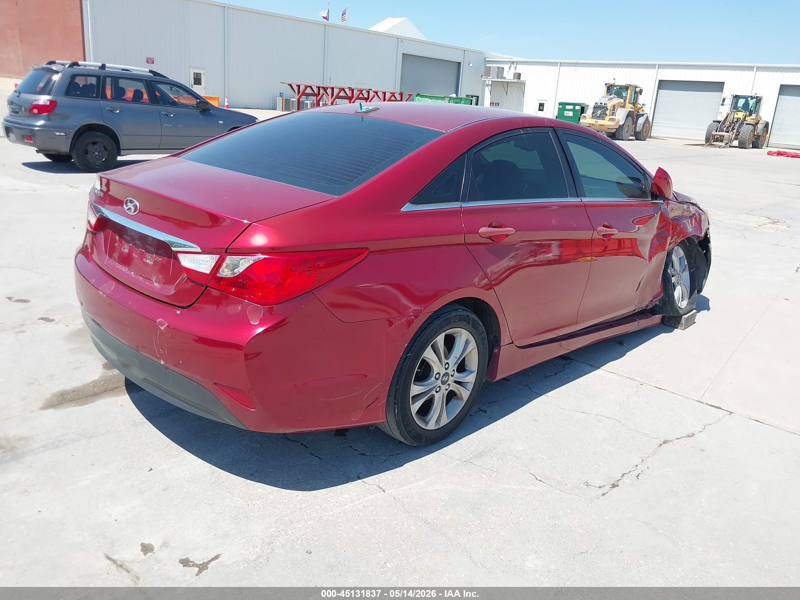 2014 Hyundai Sonata Gls Red vin: 5NPEB4AC8EH922008
