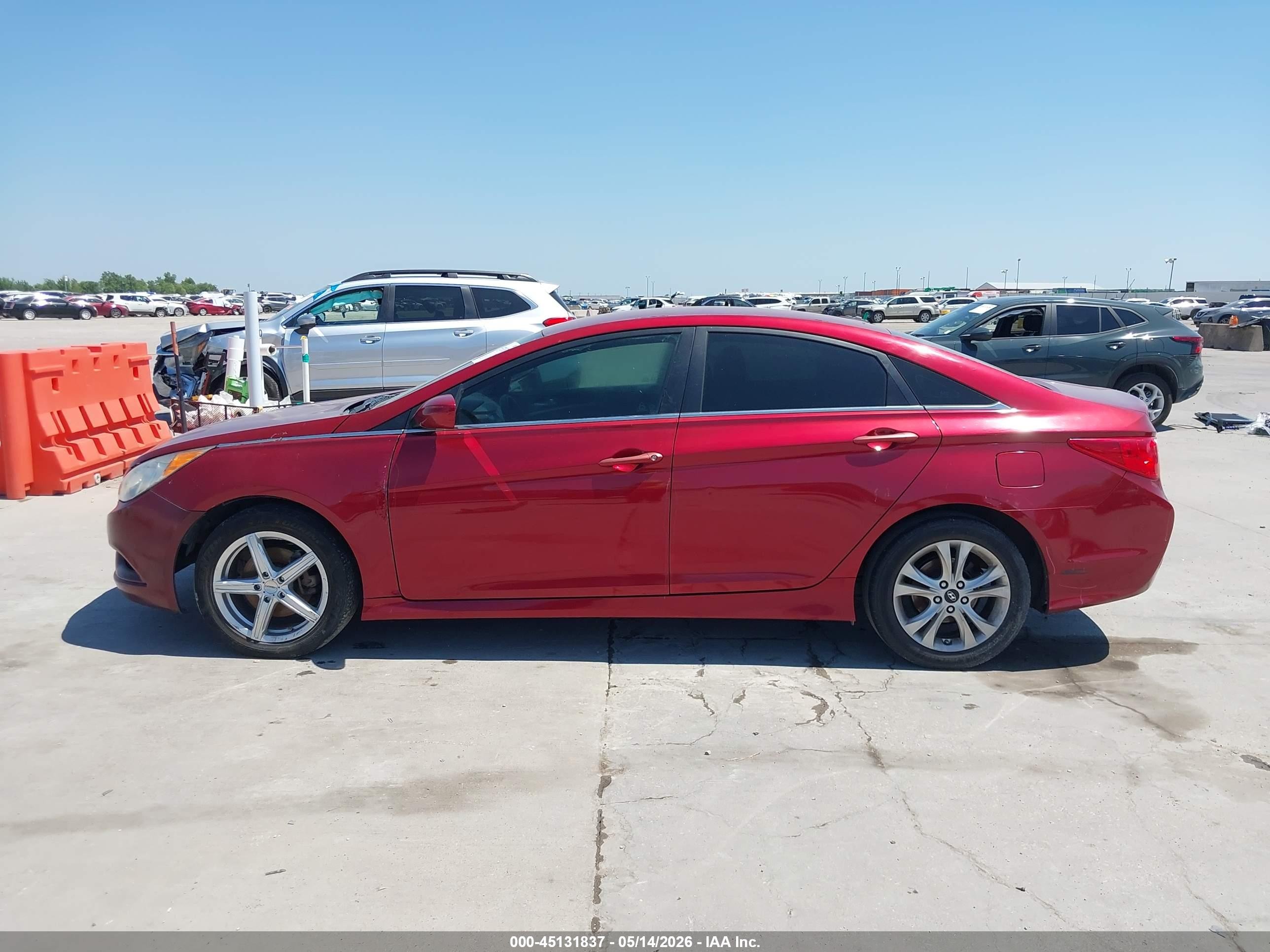 2014 Hyundai Sonata Gls Red vin: 5NPEB4AC8EH922008