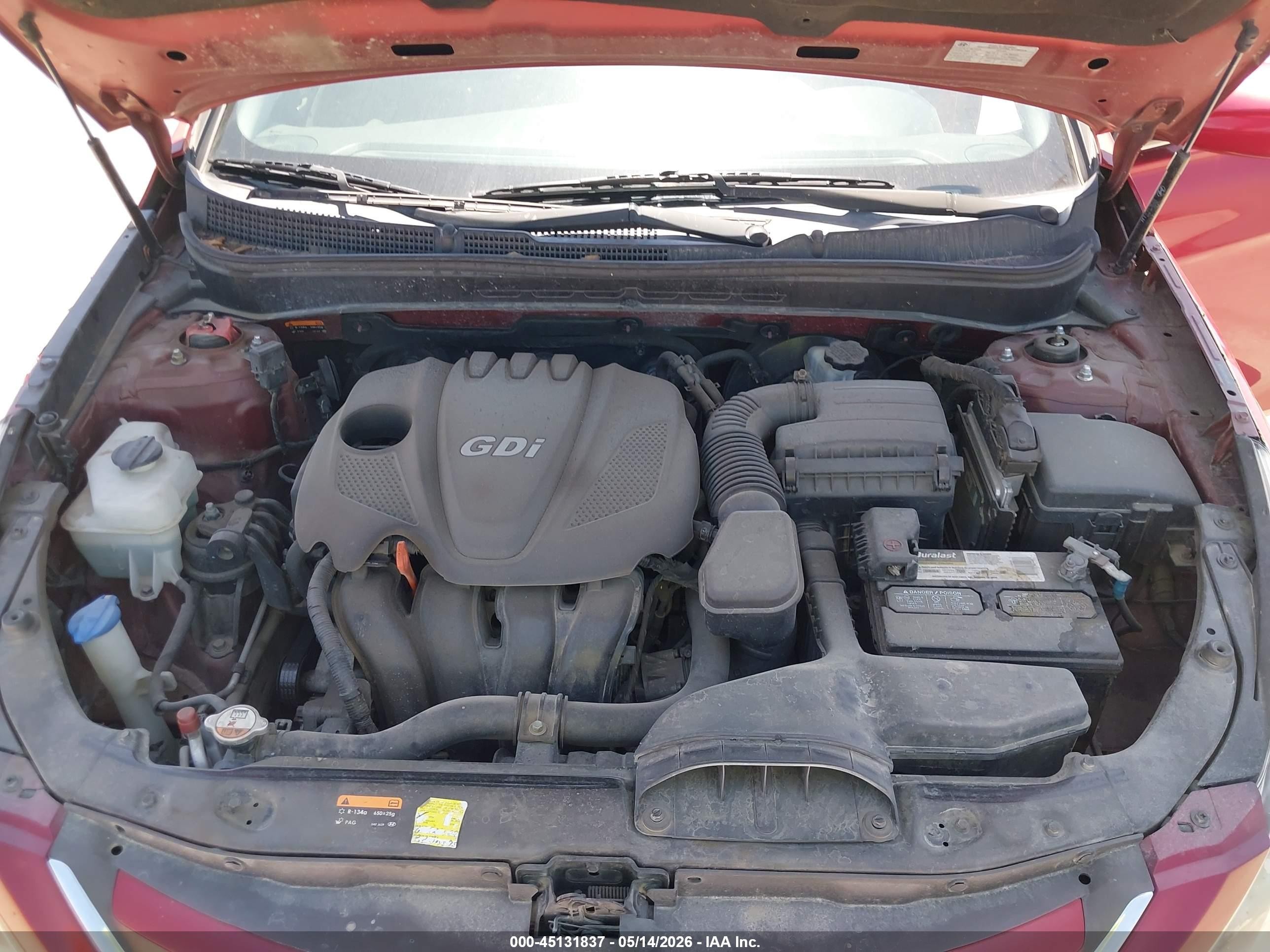 2014 Hyundai Sonata Gls Red vin: 5NPEB4AC8EH922008