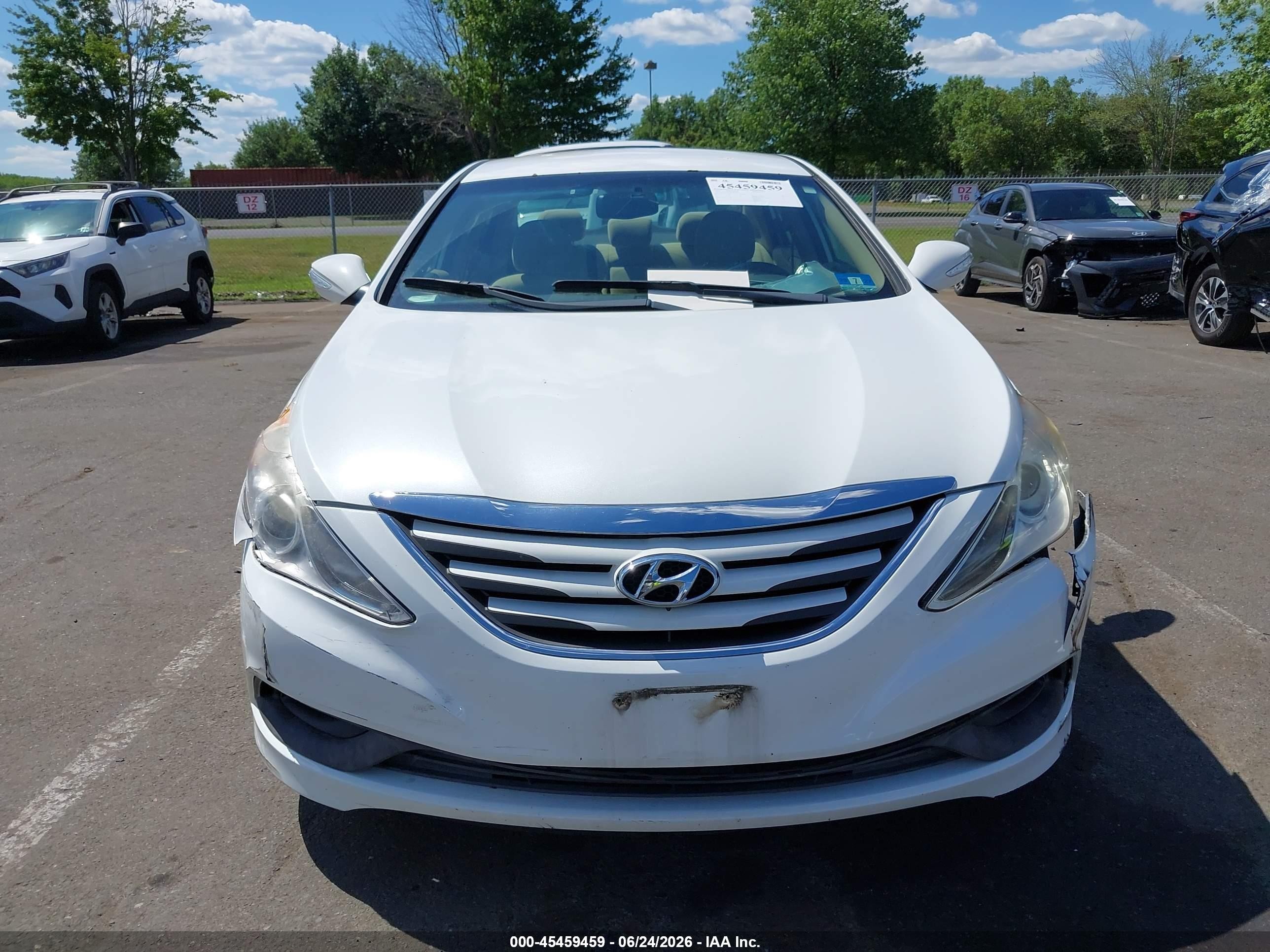 2014 Hyundai Sonata Gls White vin: 5NPEB4AC8EH922977