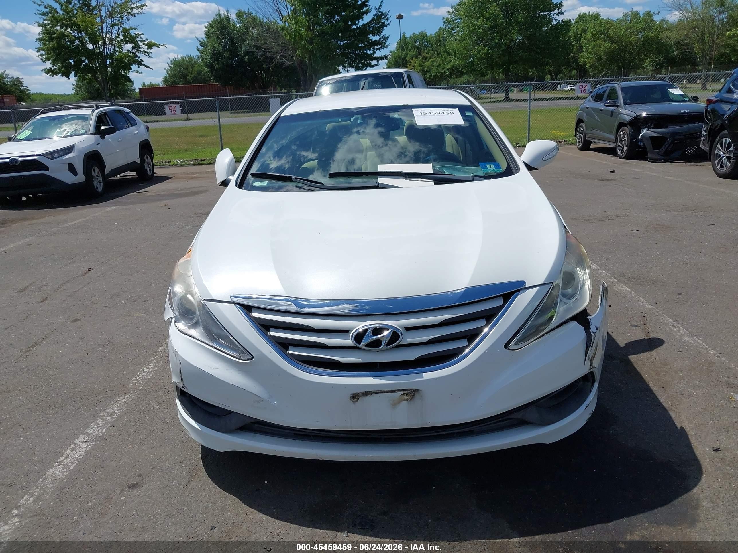 2014 Hyundai Sonata Gls White vin: 5NPEB4AC8EH922977