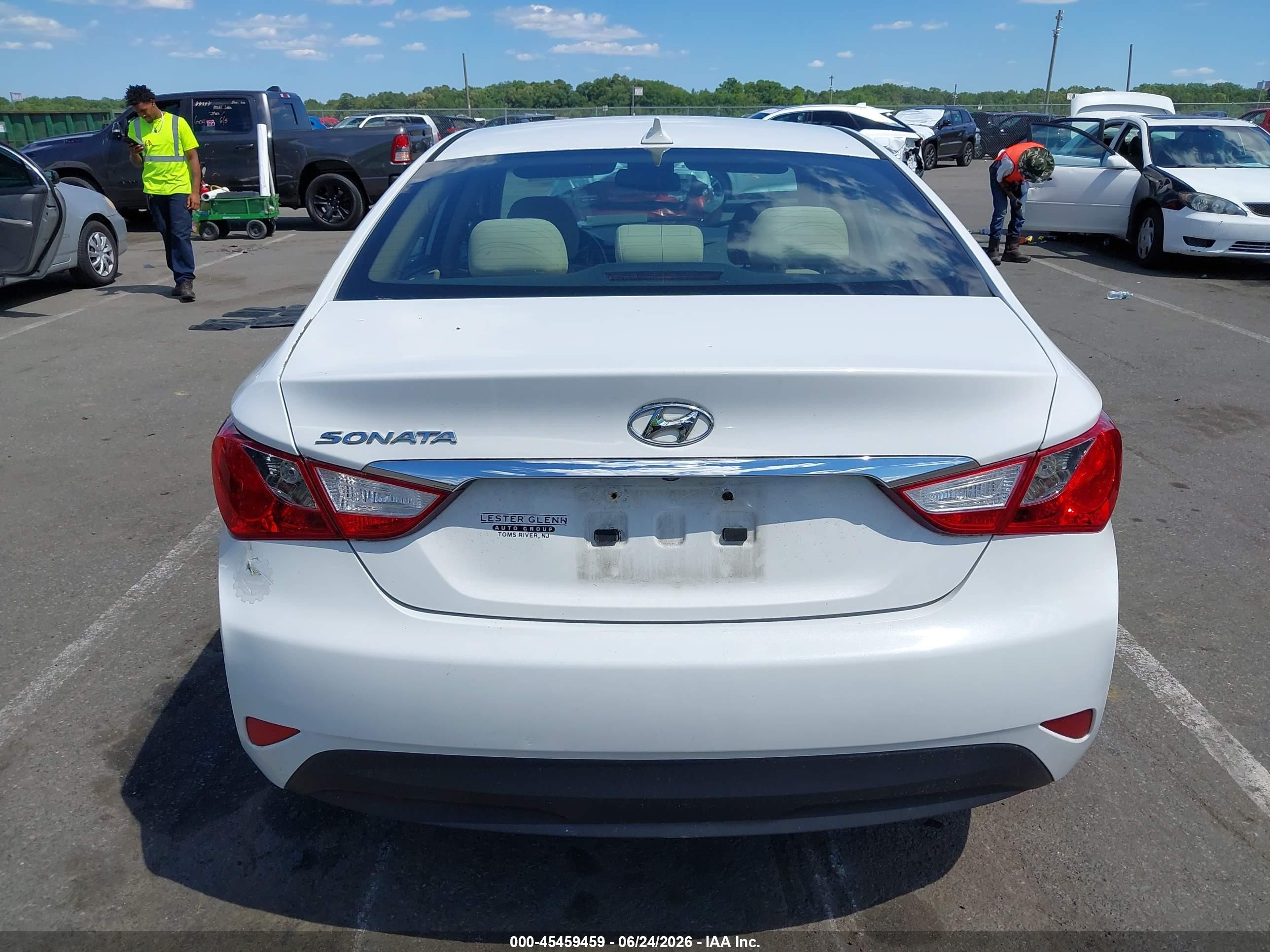 2014 Hyundai Sonata Gls White vin: 5NPEB4AC8EH922977