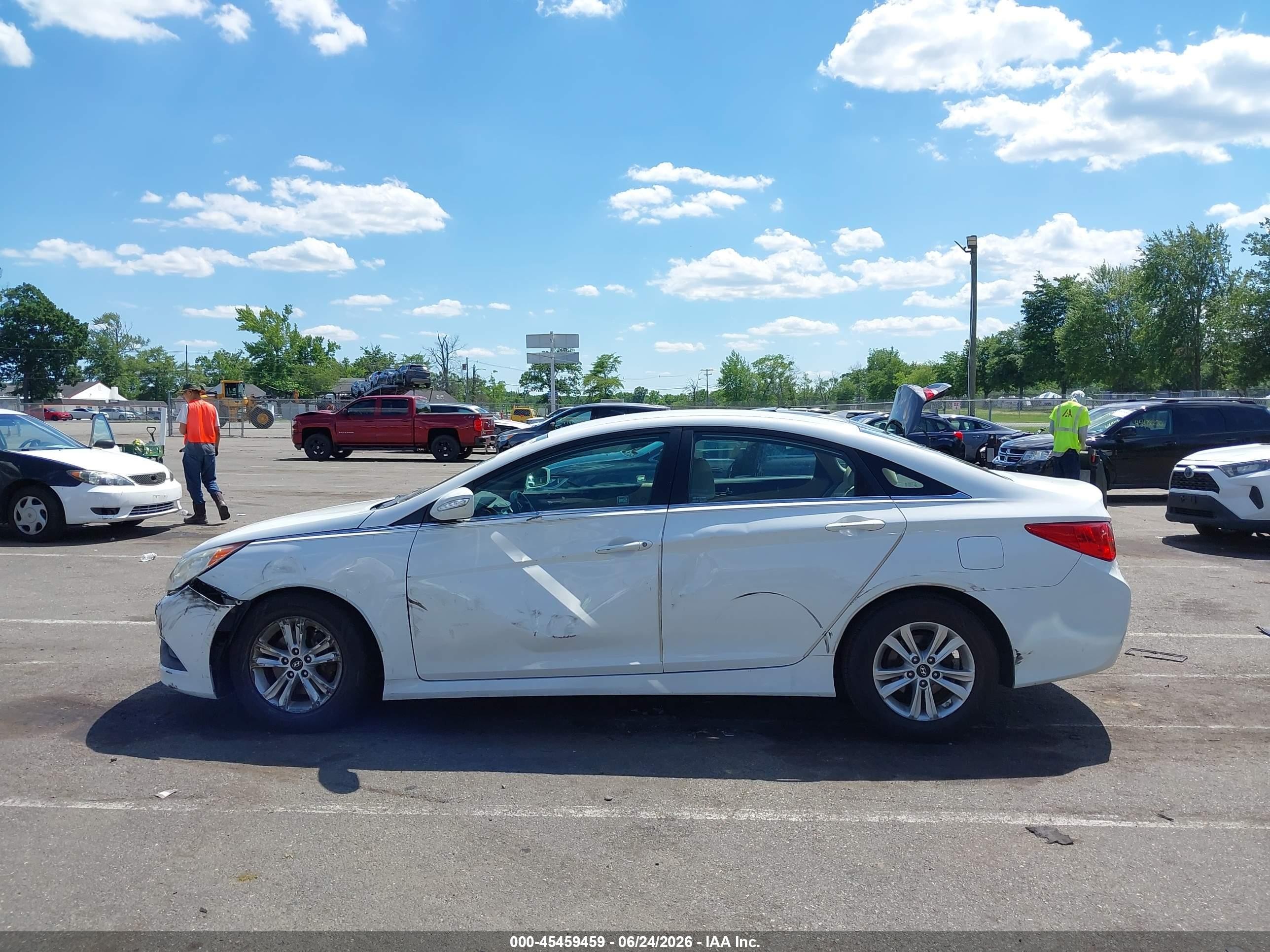 2014 Hyundai Sonata Gls White vin: 5NPEB4AC8EH922977