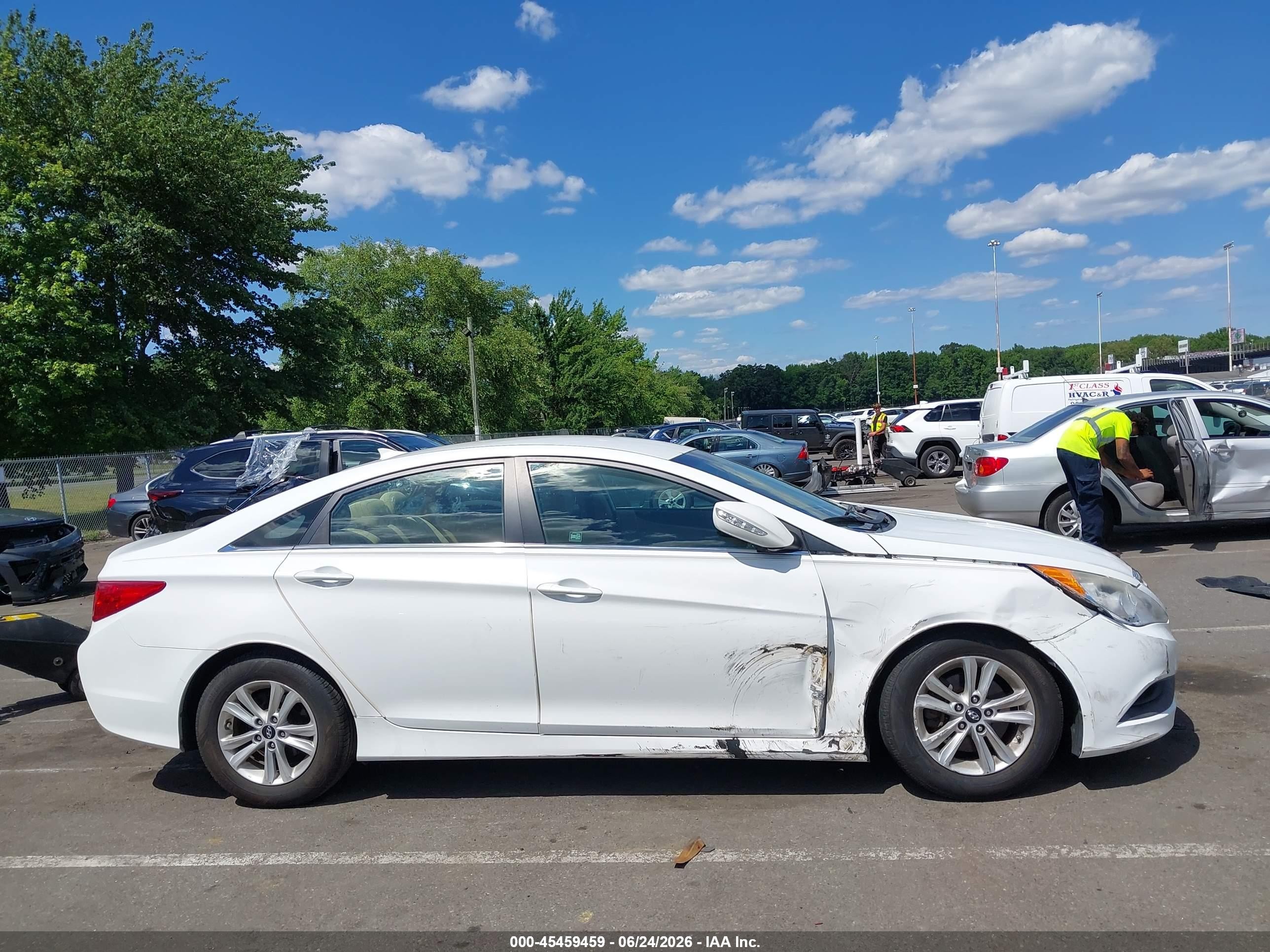 2014 Hyundai Sonata Gls White vin: 5NPEB4AC8EH922977