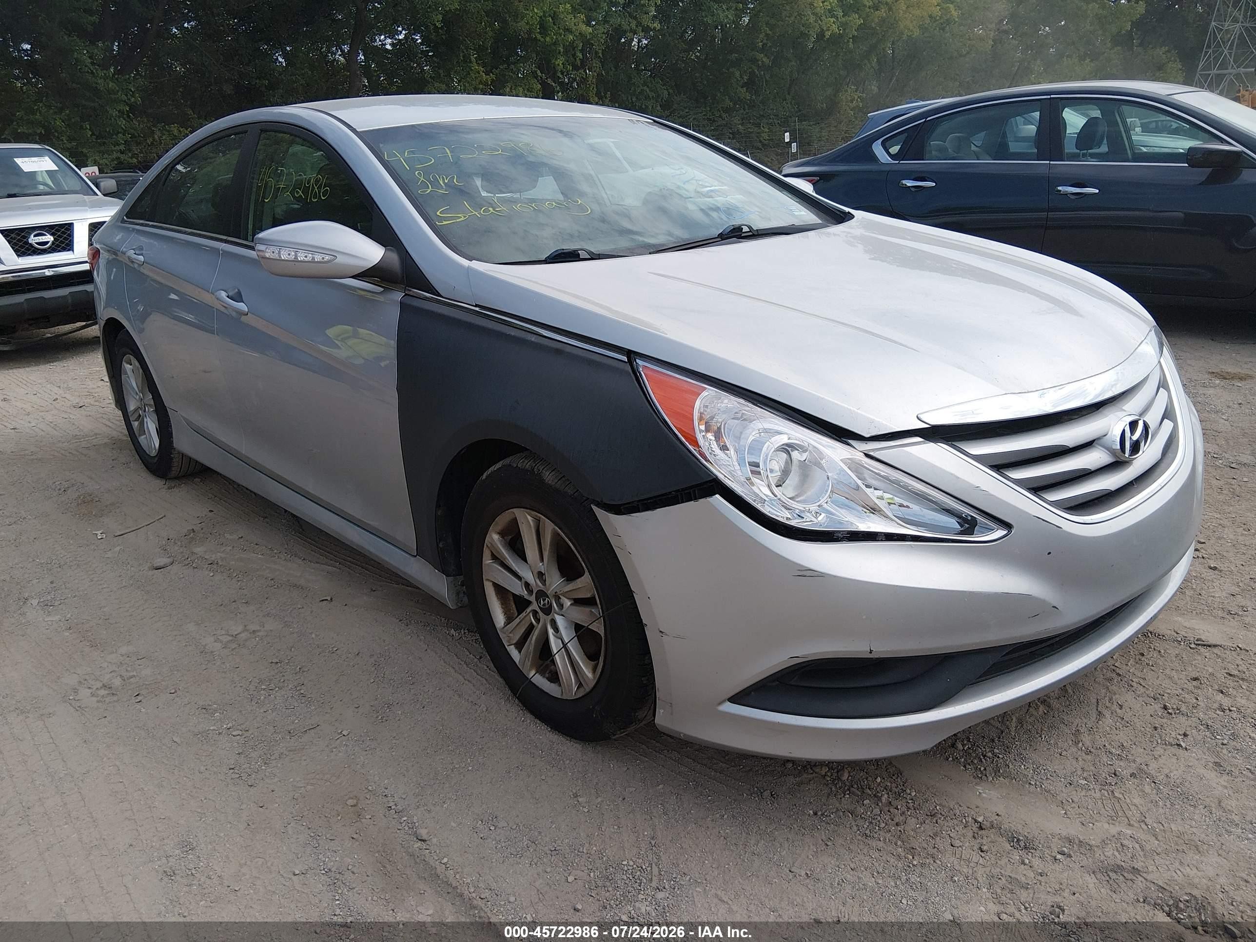 2014 Hyundai Sonata Gls Silver vin: 5NPEB4AC8EH925944