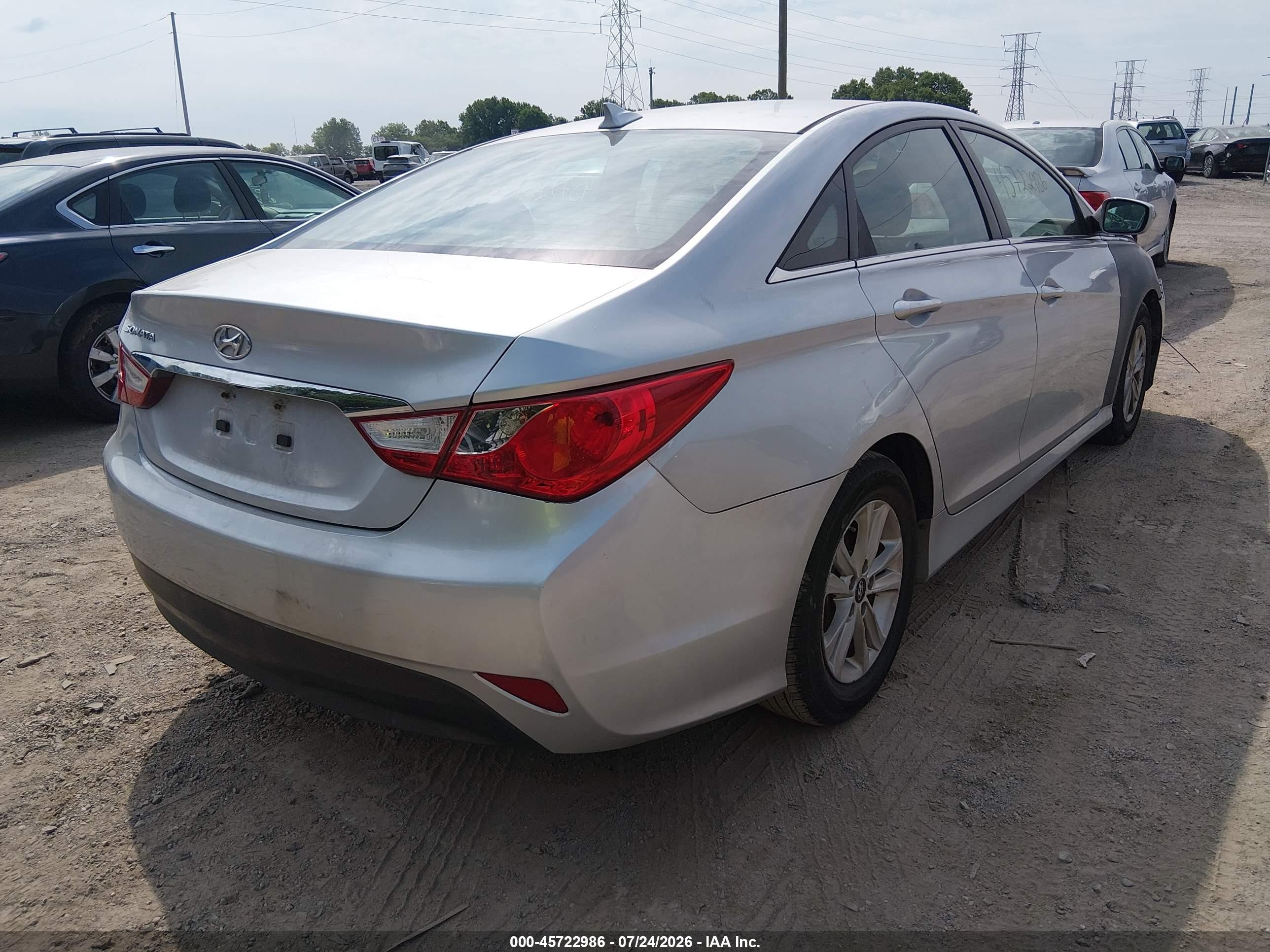 2014 Hyundai Sonata Gls Silver vin: 5NPEB4AC8EH925944