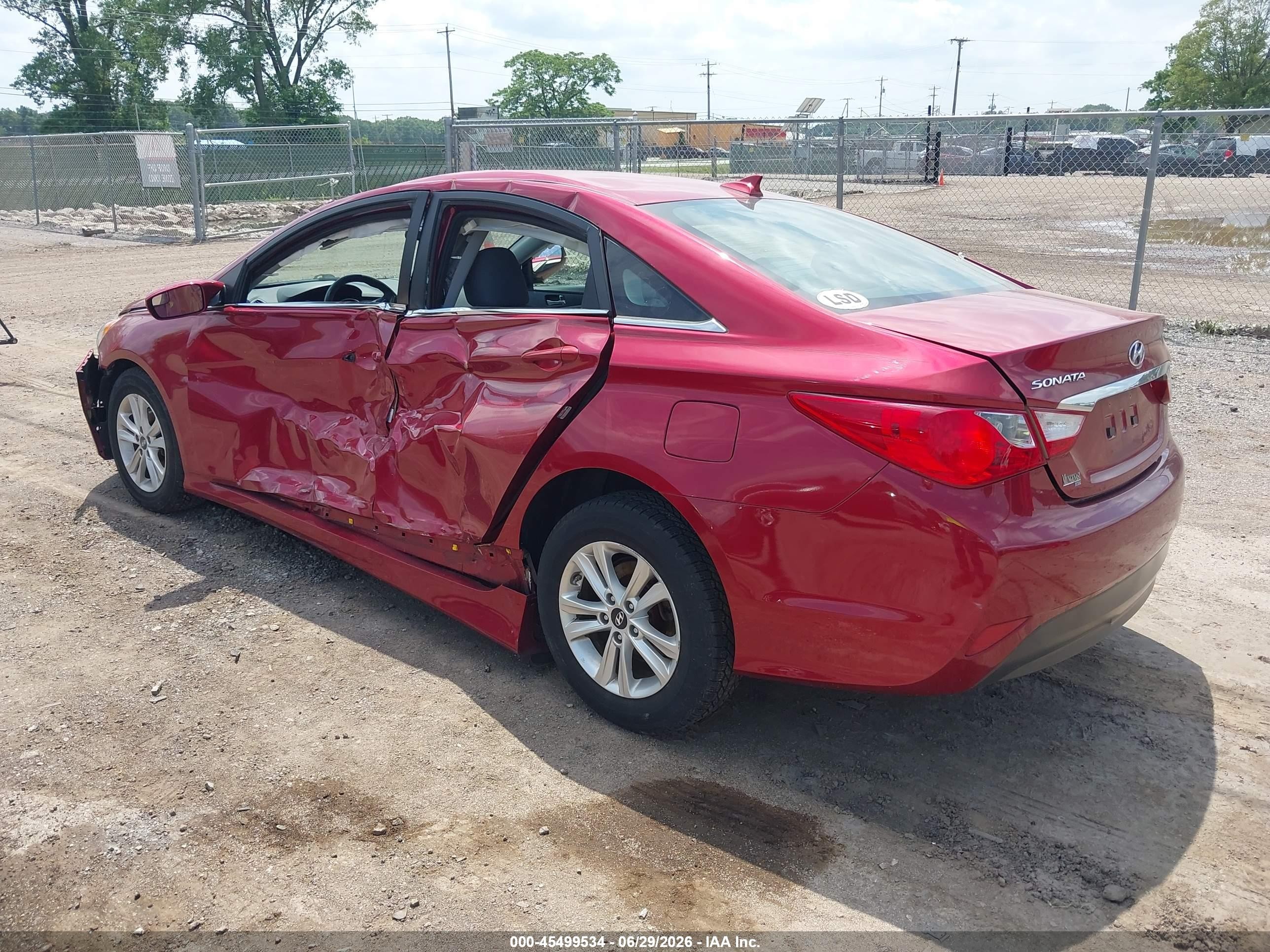 2014 Hyundai Sonata Gls Red vin: 5NPEB4AC8EH928844