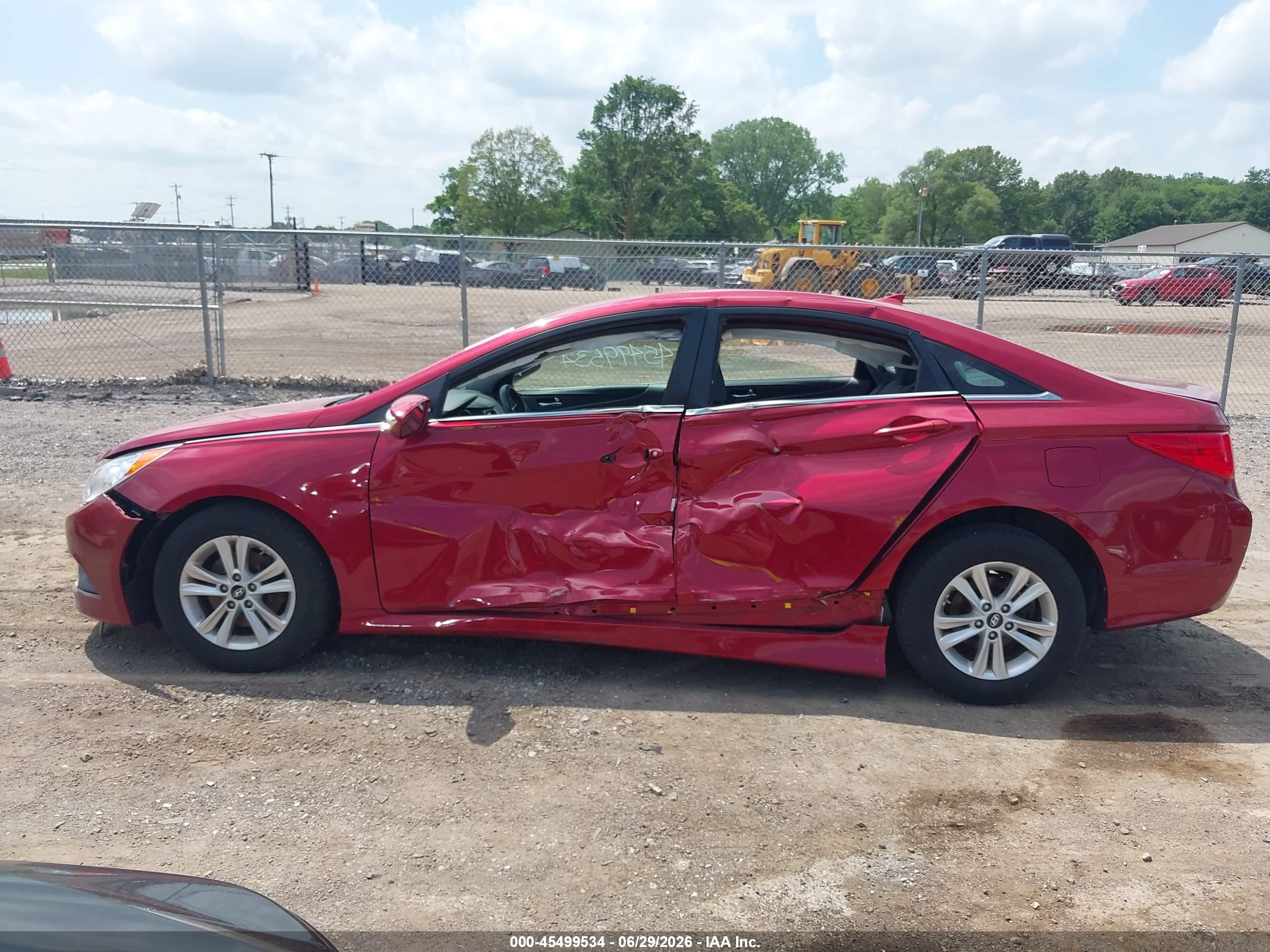 2014 Hyundai Sonata Gls Red vin: 5NPEB4AC8EH928844