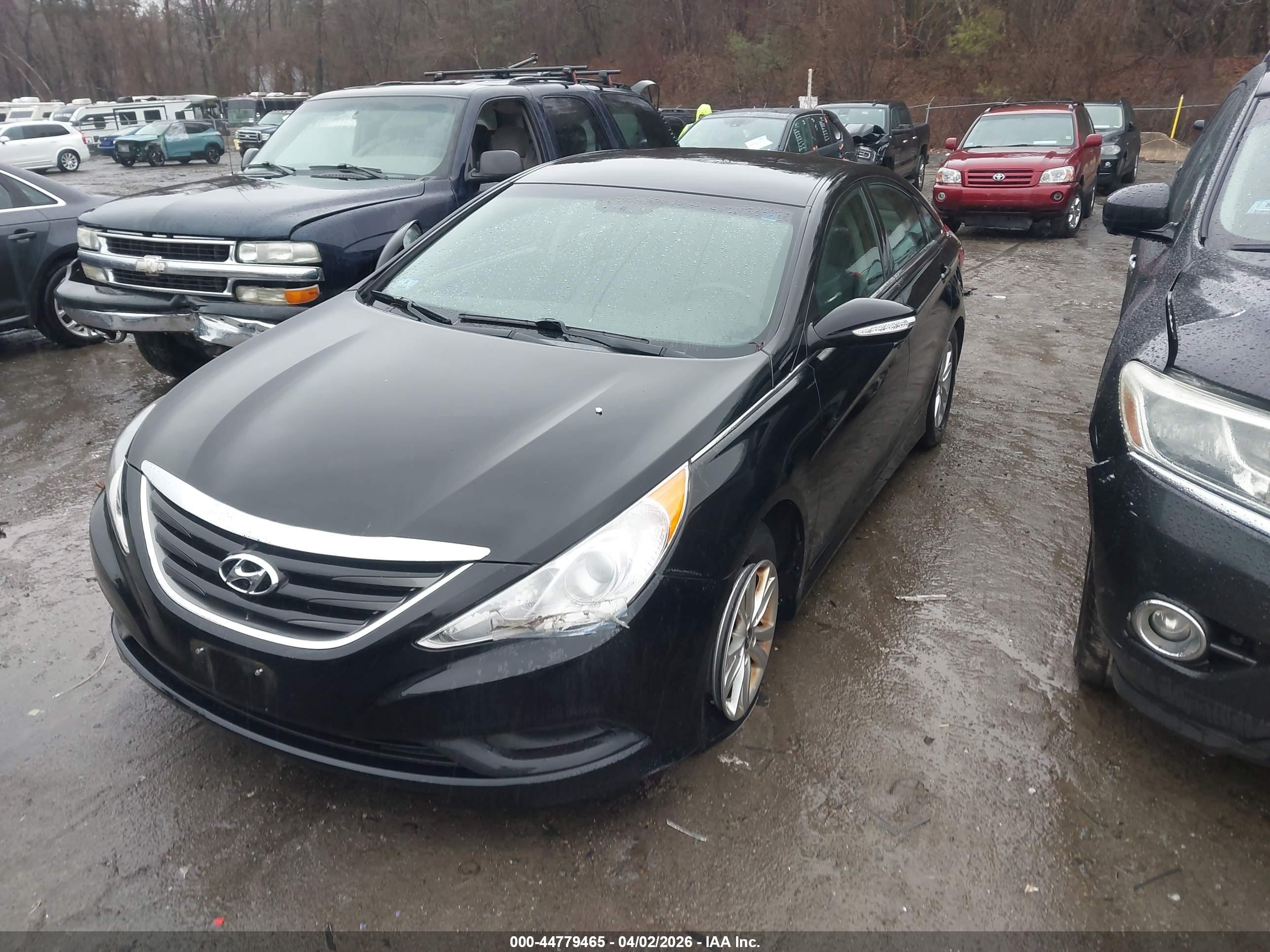 2014 Hyundai Sonata Gls Black vin: 5NPEB4AC8EH934725