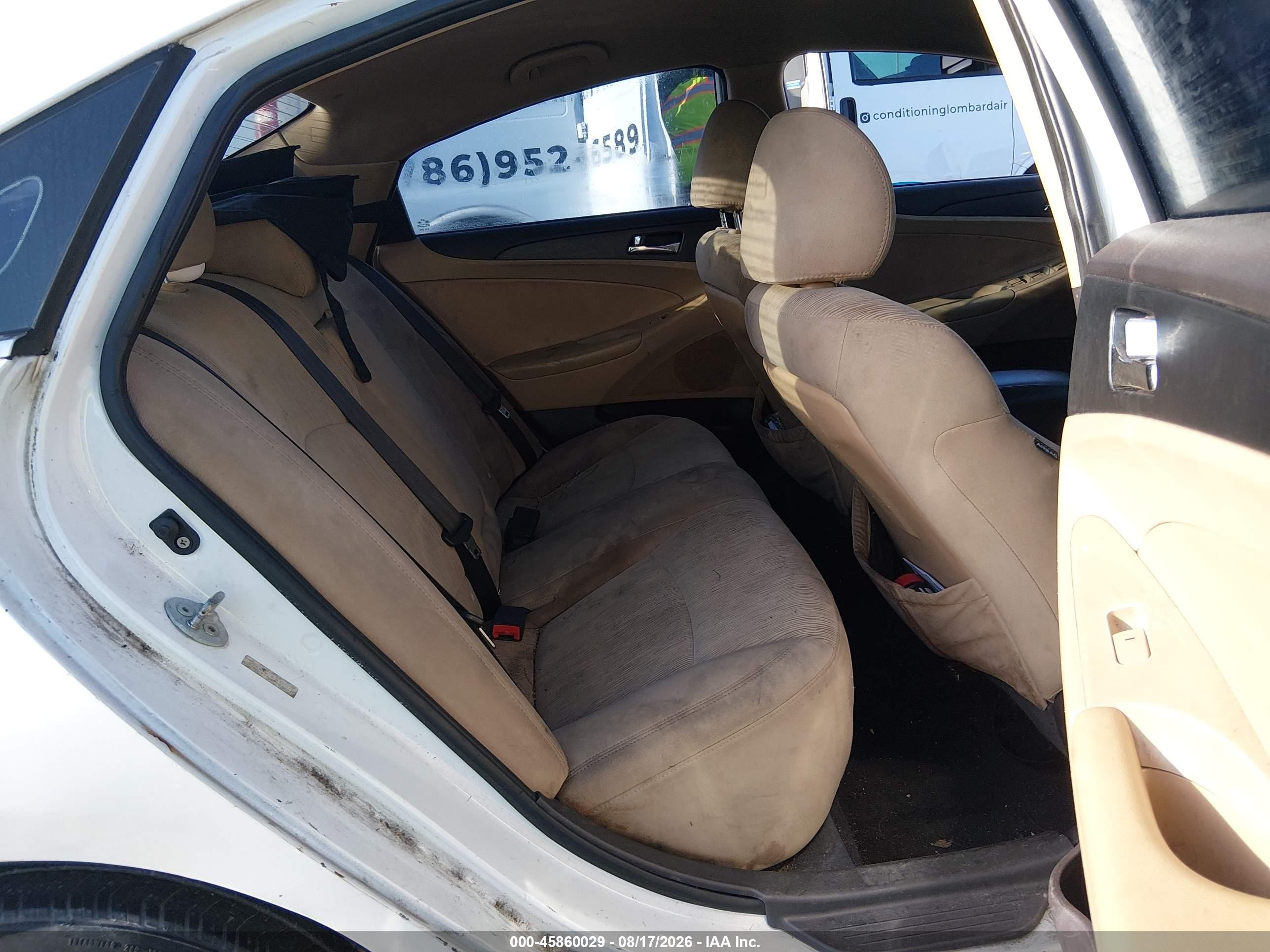 2011 Hyundai Sonata Gls White vin: 5NPEB4AC9BH019586