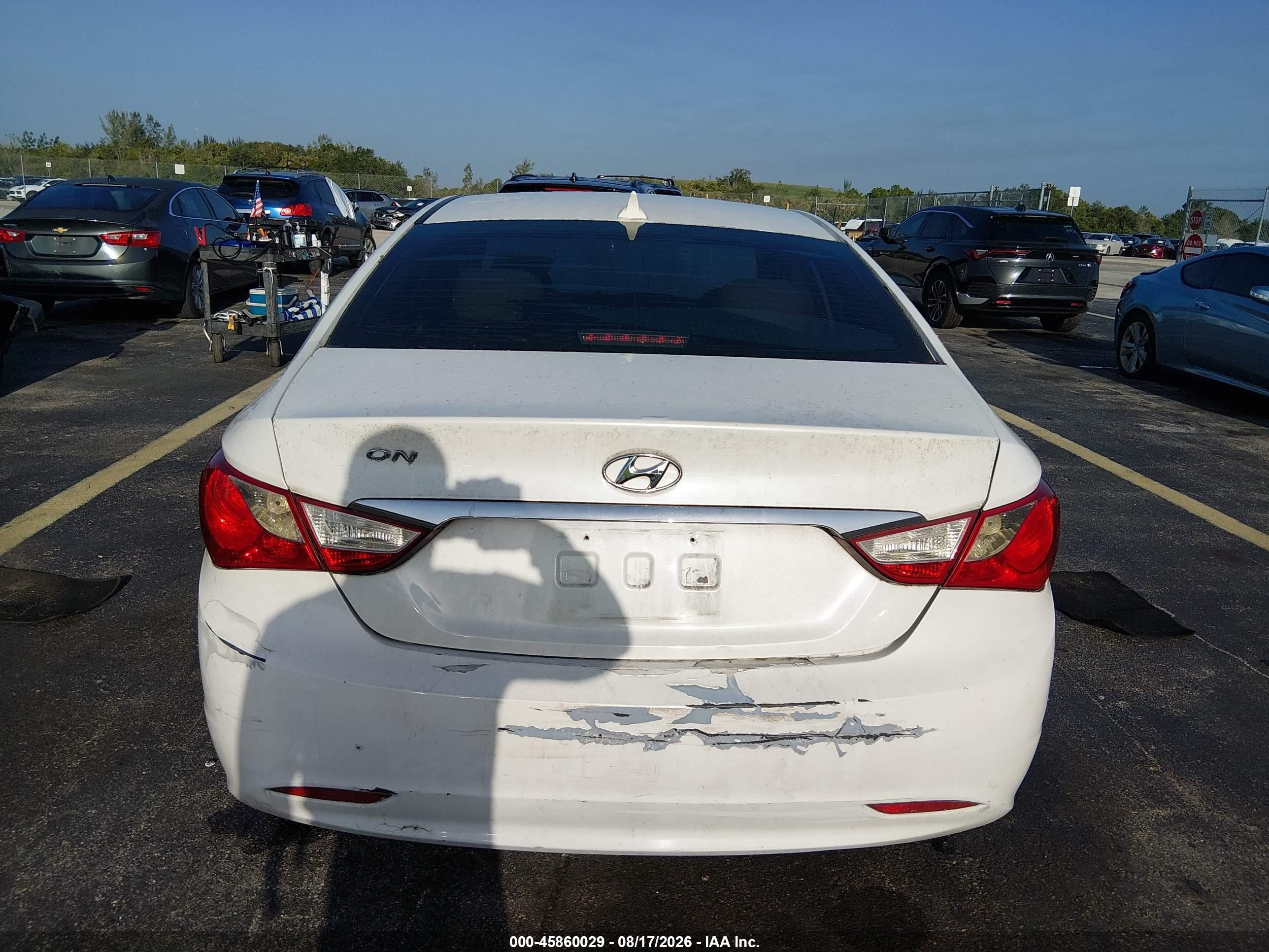 2011 Hyundai Sonata Gls White vin: 5NPEB4AC9BH019586