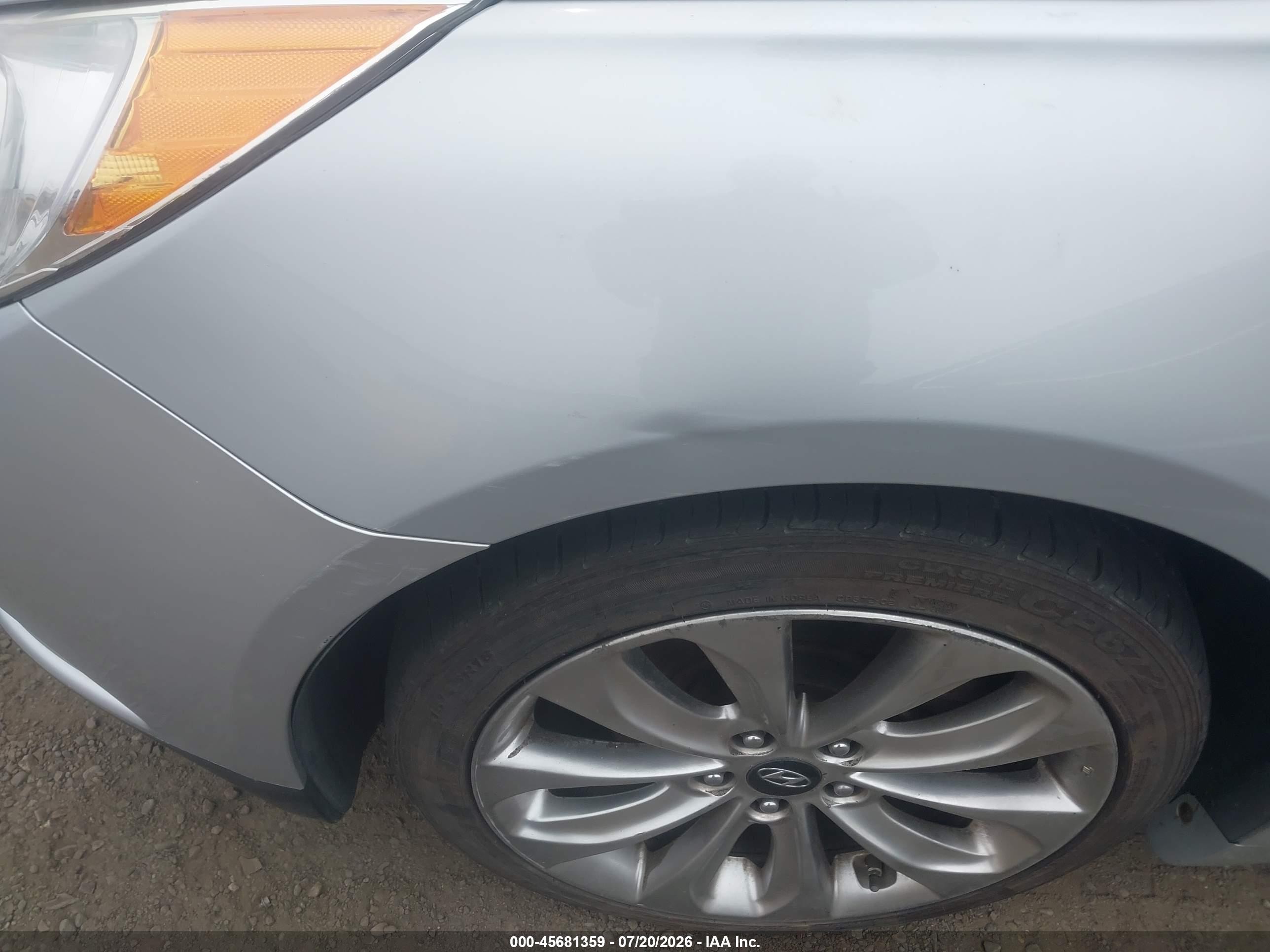 2011 Hyundai Sonata Gls Silver vin: 5NPEB4AC9BH065998