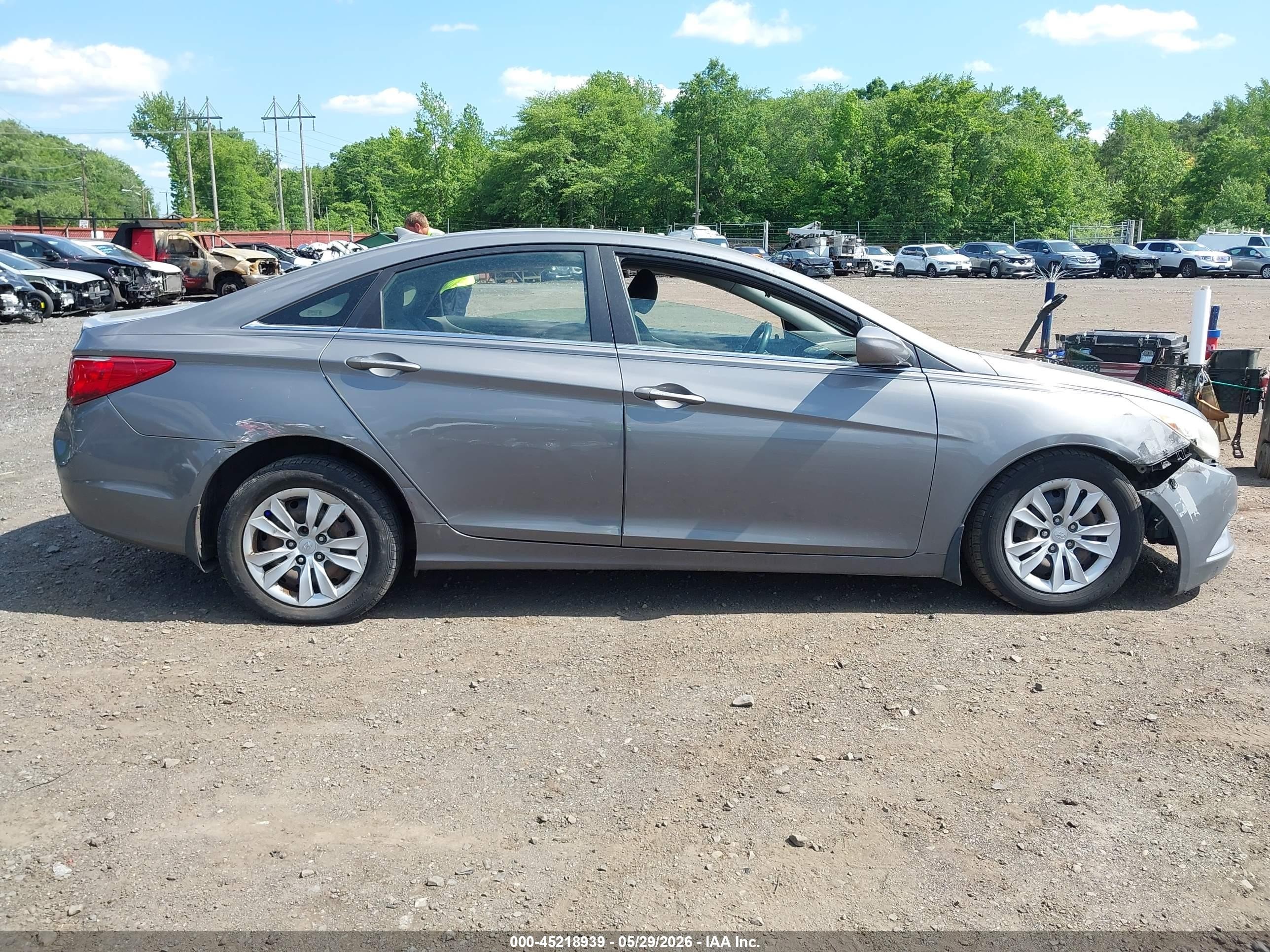 2011 Hyundai Sonata Gls Gray vin: 5NPEB4AC9BH091985