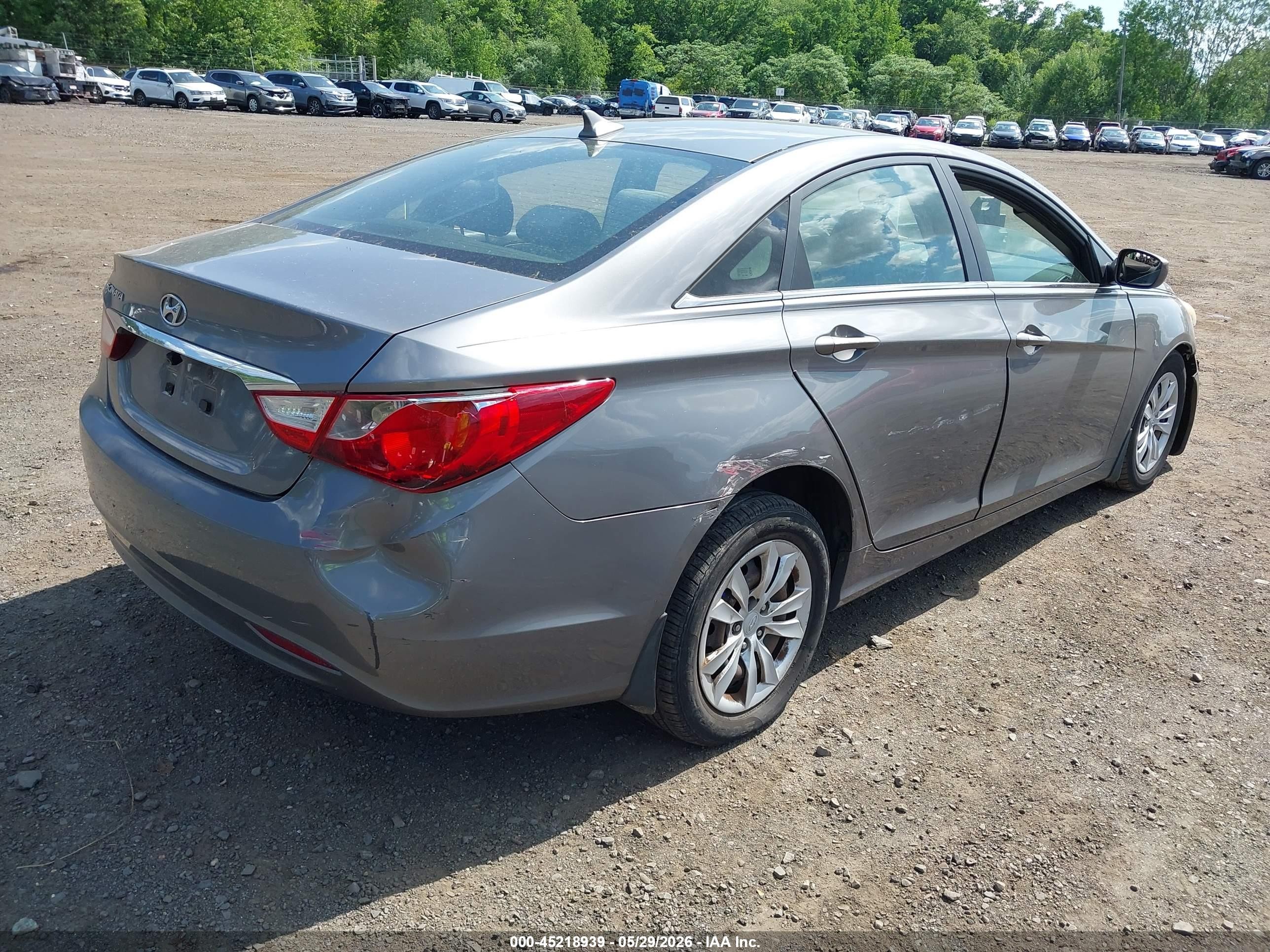 2011 Hyundai Sonata Gls Gray vin: 5NPEB4AC9BH091985