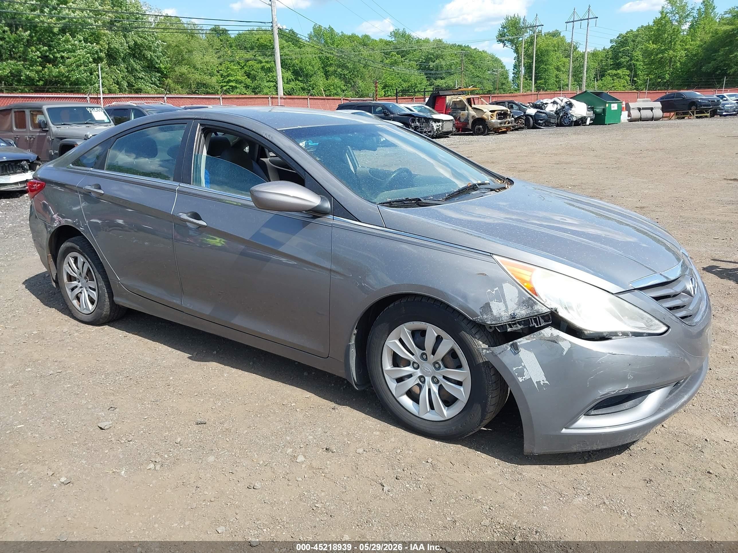 2011 Hyundai Sonata Gls Gray vin: 5NPEB4AC9BH091985