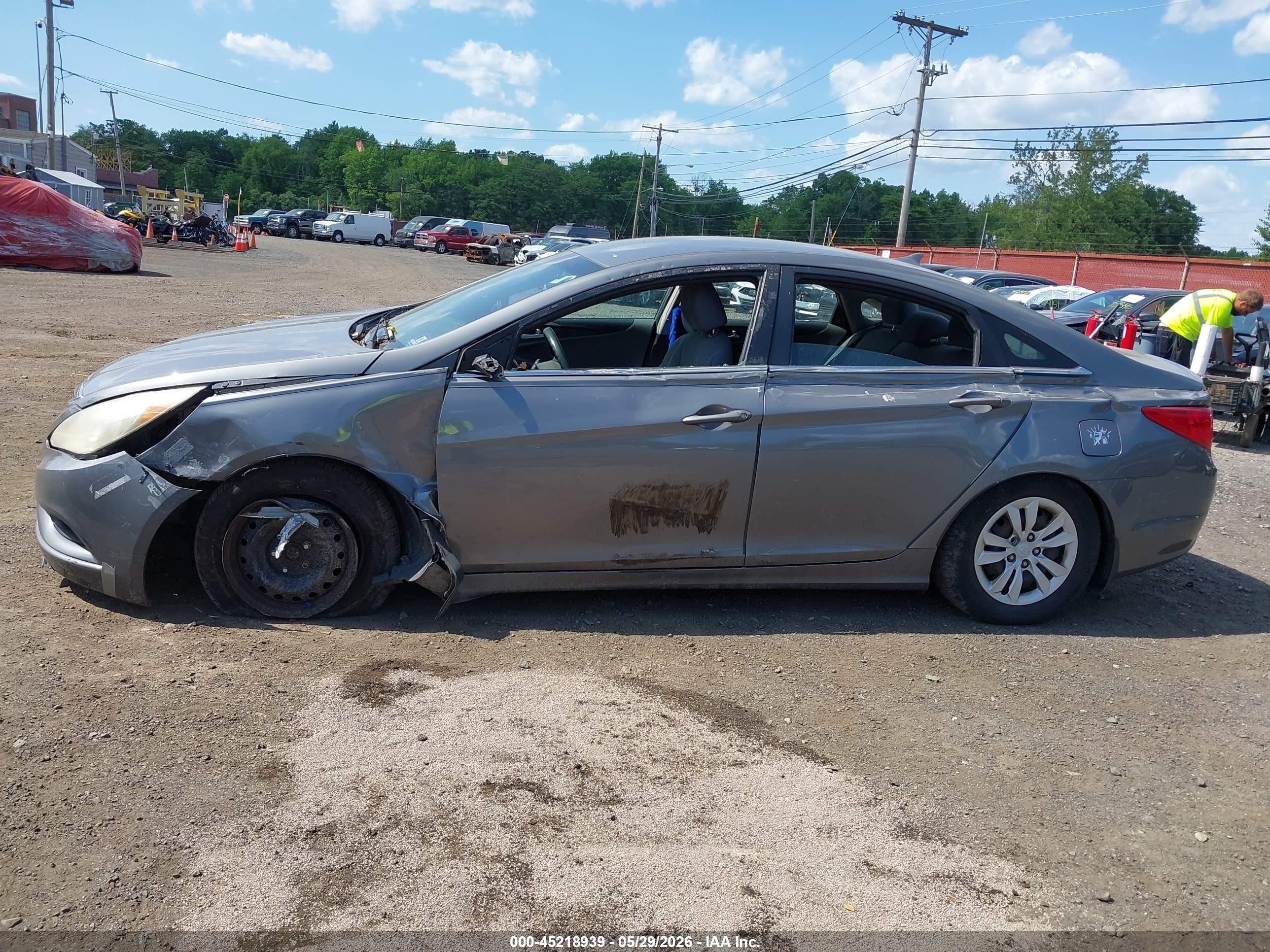 2011 Hyundai Sonata Gls Gray vin: 5NPEB4AC9BH091985