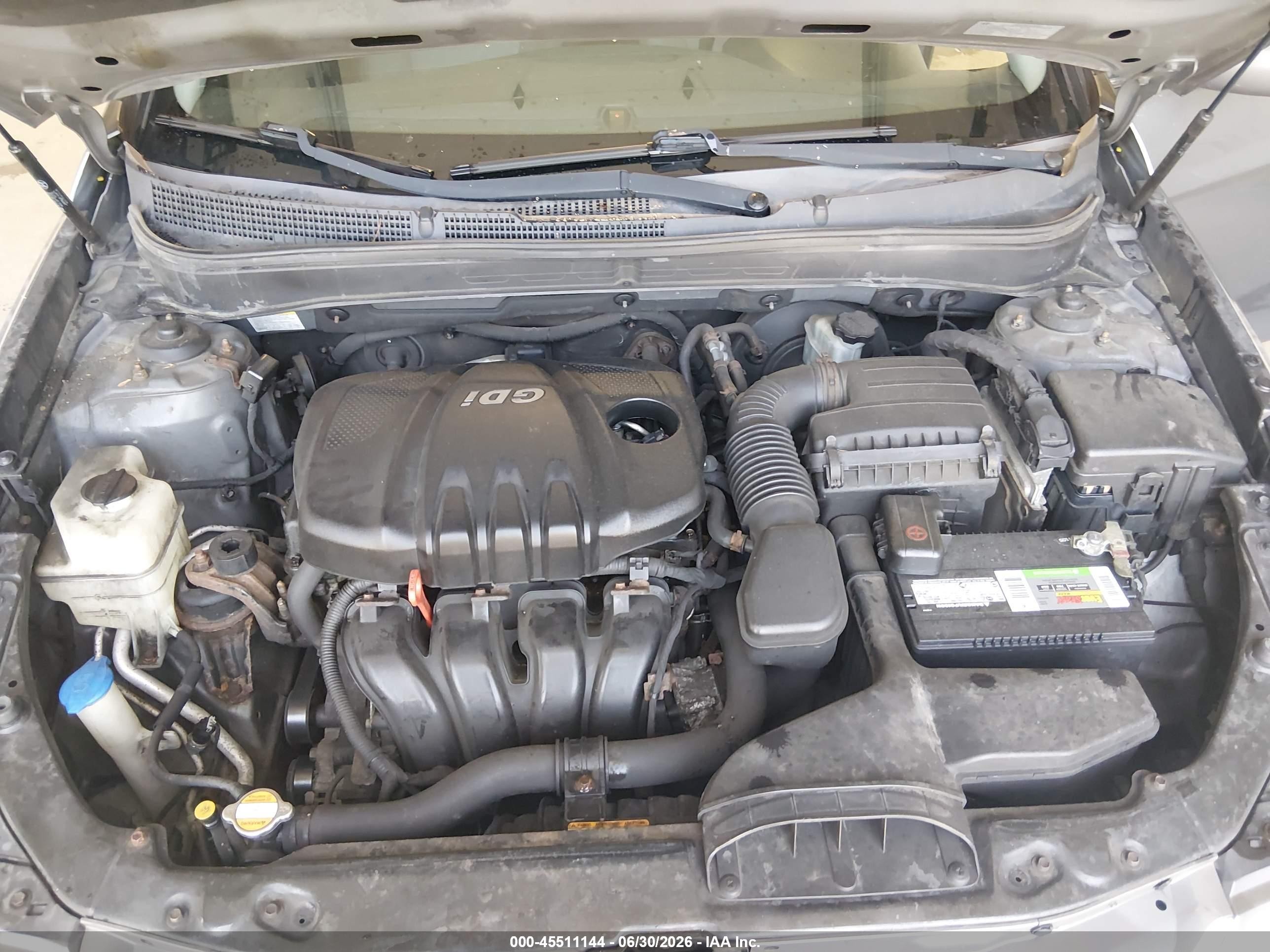 2011 Hyundai Sonata Gls Серый vin: 5NPEB4AC9BH121034