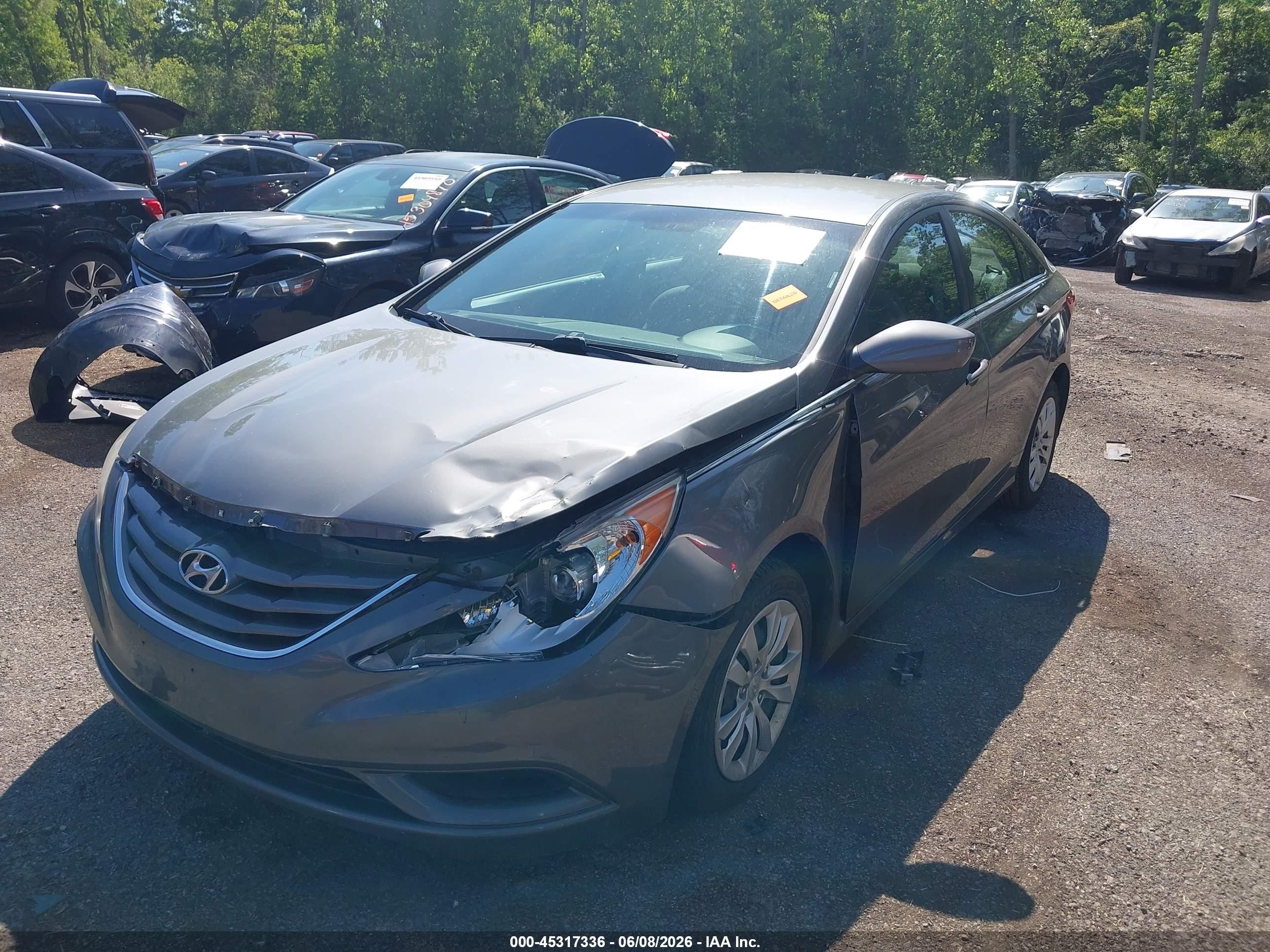 2011 Hyundai Sonata Gls Gray vin: 5NPEB4AC9BH142479