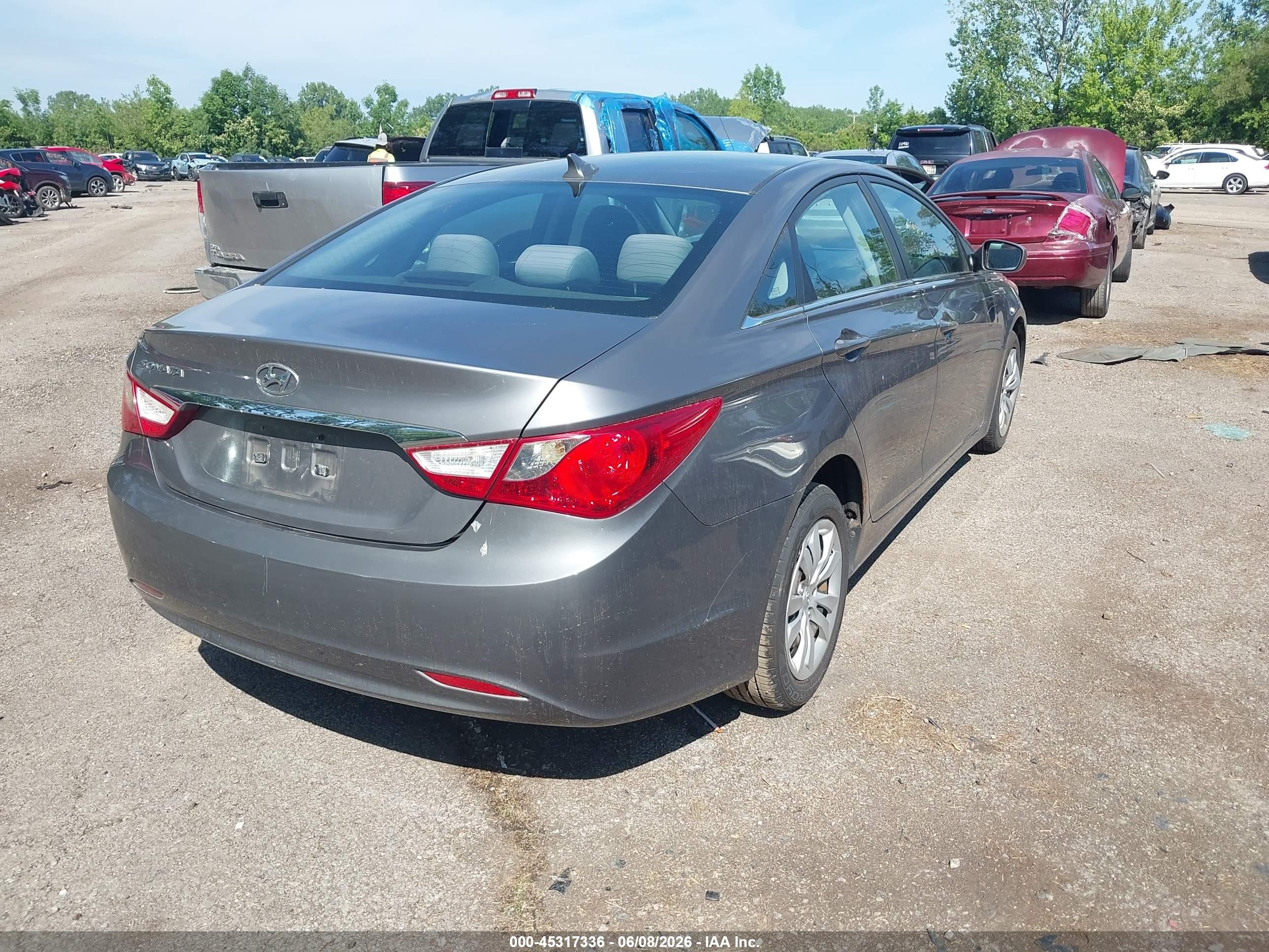 2011 Hyundai Sonata Gls Gray vin: 5NPEB4AC9BH142479